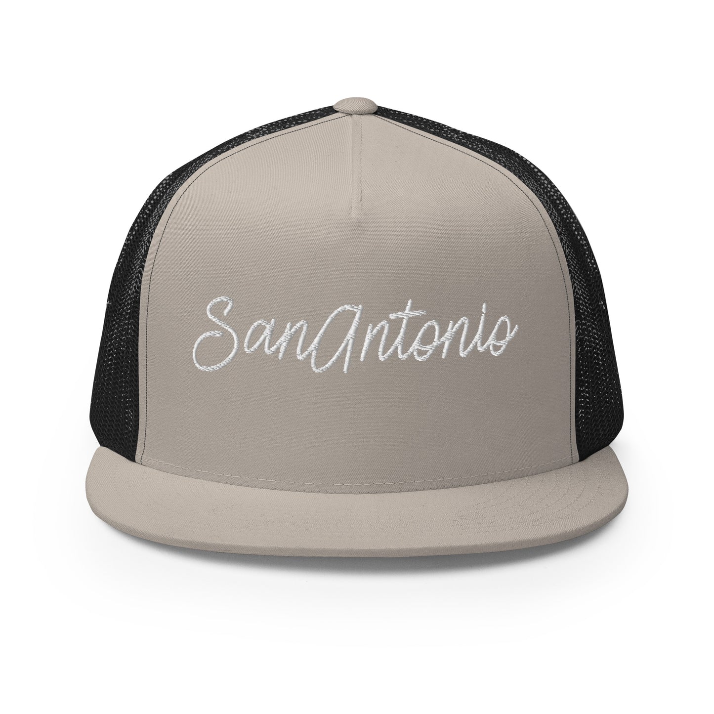 San Antonio Retro Script High 5 Panel A-Frame Snapback Trucker Hat