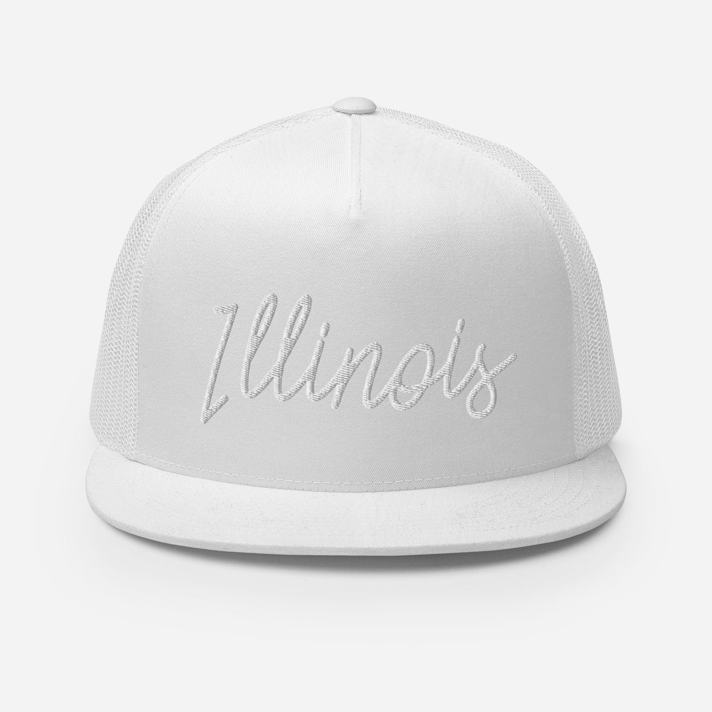 Illinois Retro Script High 5 Panel A-Frame Snapback Trucker Hat