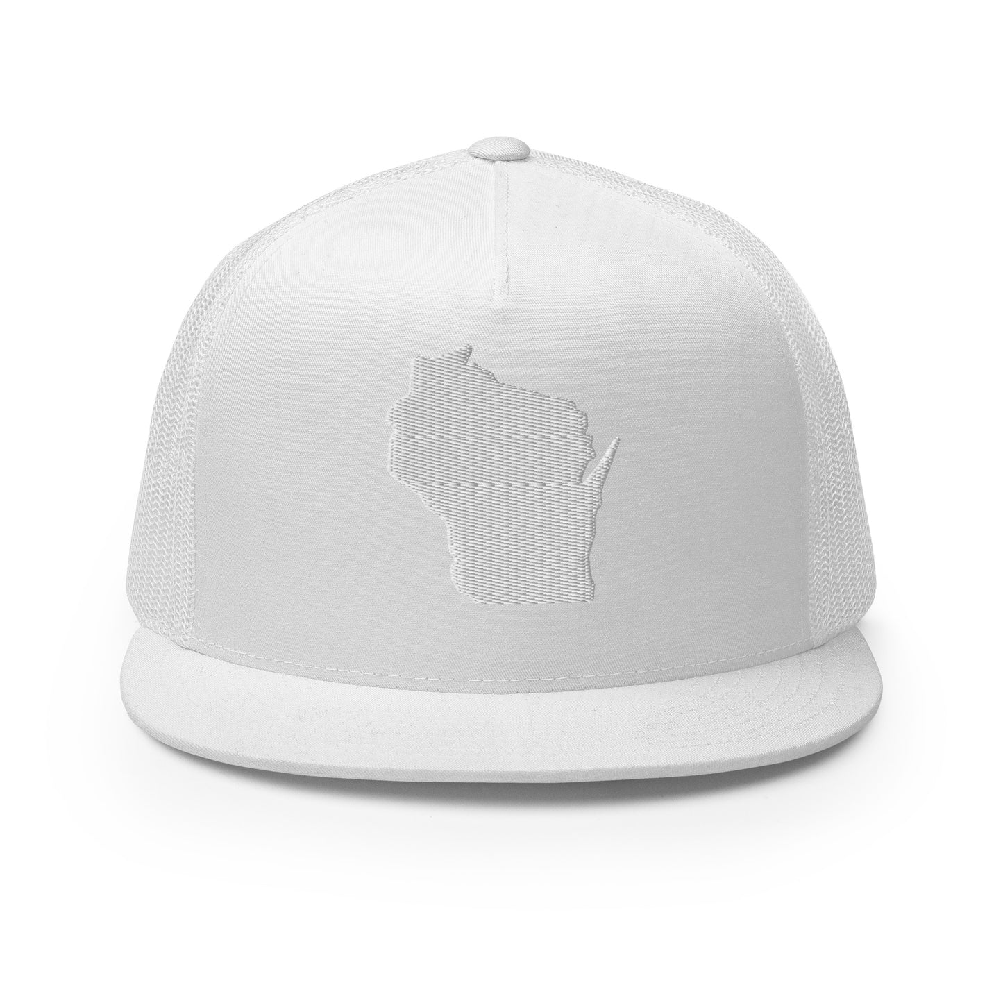 Wisconsin State Silhouette High 5 Panel A-Frame Snapback Trucker Hat