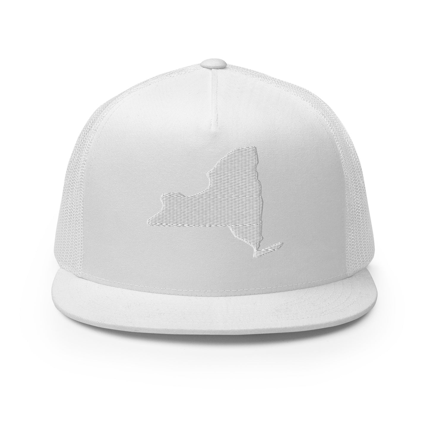 New York State Silhouette High 5 Panel A-Frame Snapback Trucker Hat