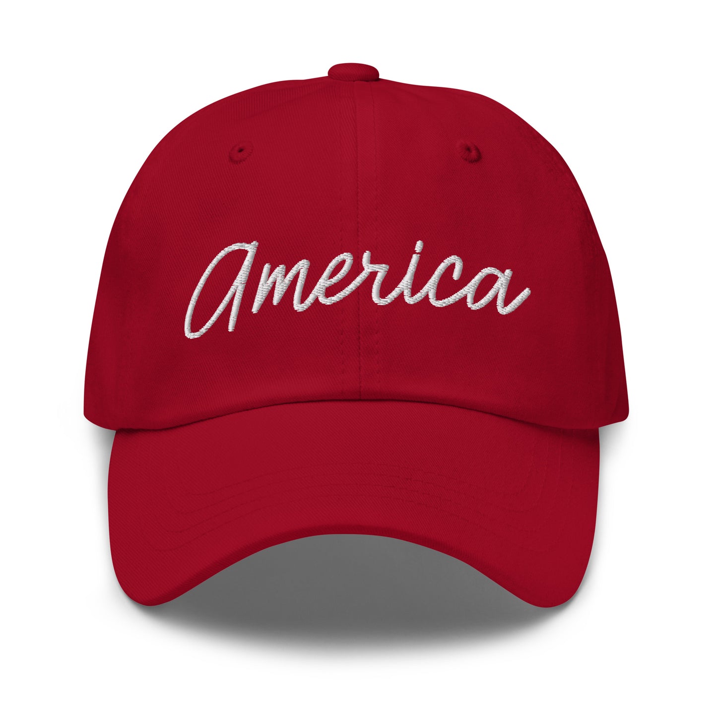 United States USA "America" Retro Script Dad Hat