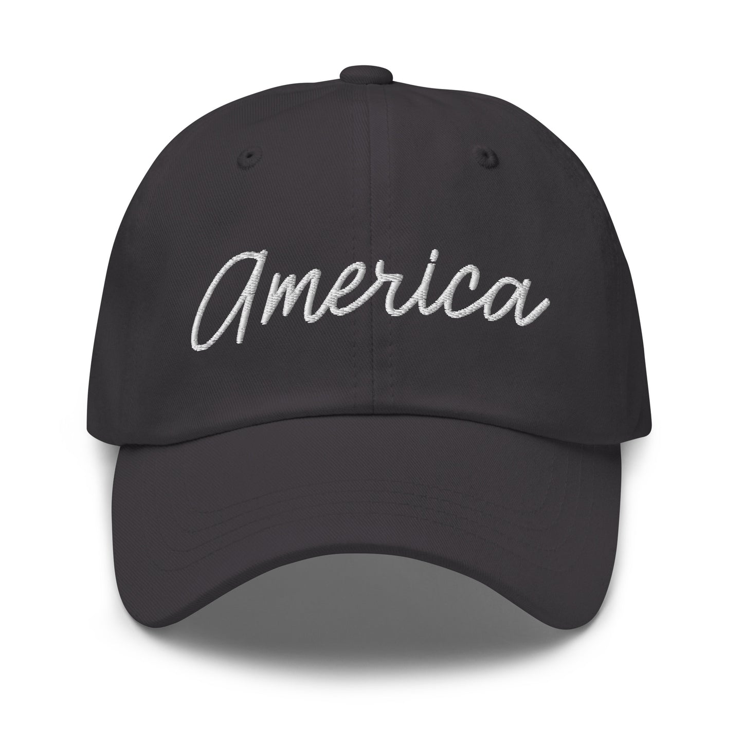 United States USA "America" Retro Script Dad Hat