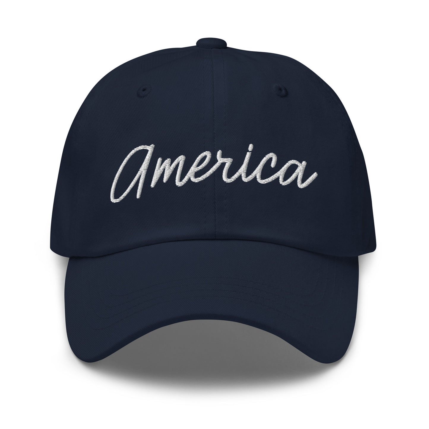 United States USA "America" Retro Script Dad Hat