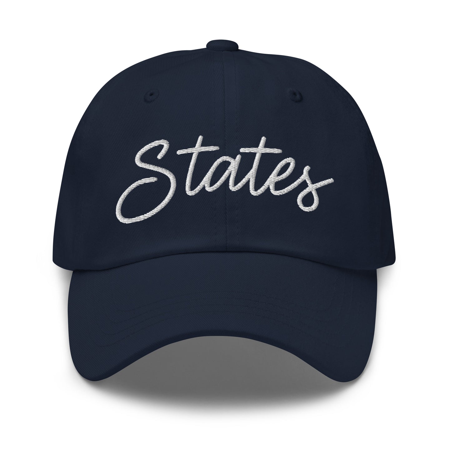 United States USA "States" Retro Script Dad Hat