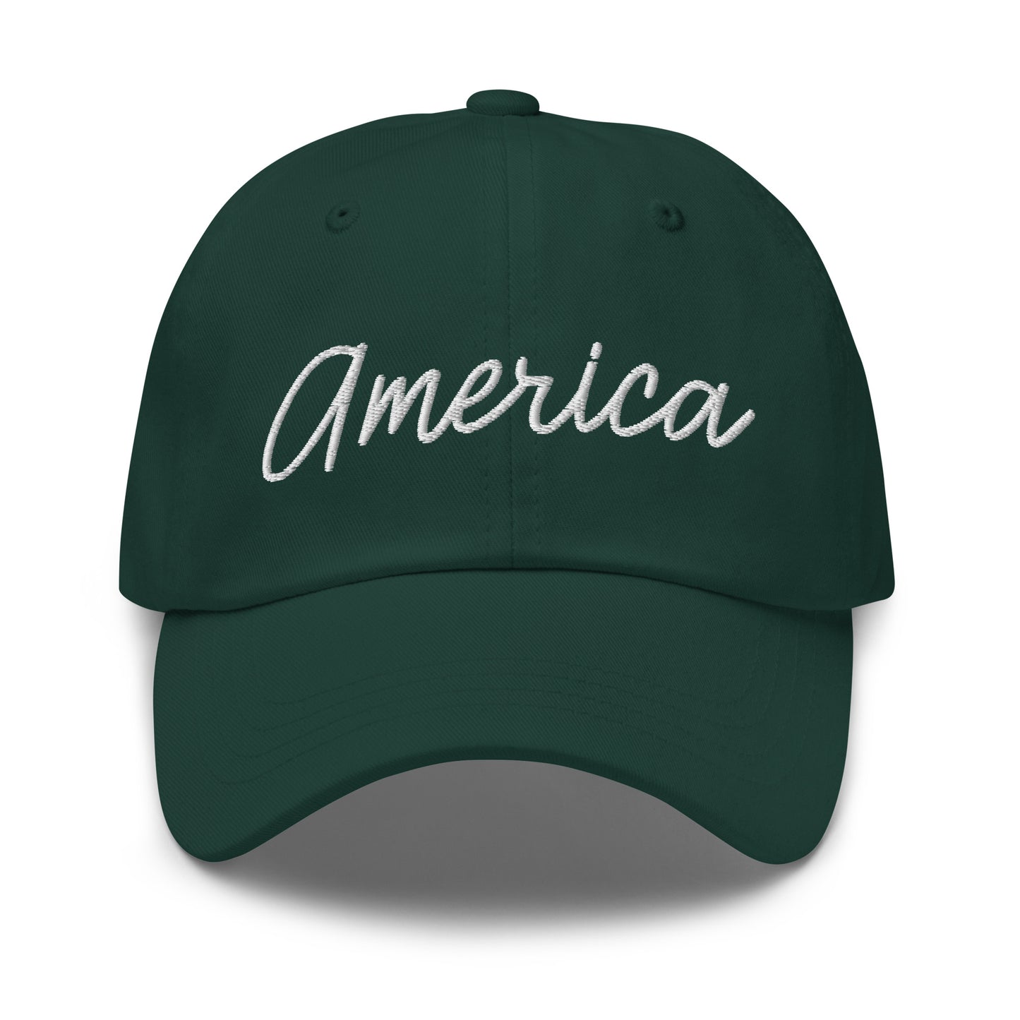 United States USA "America" Retro Script Dad Hat