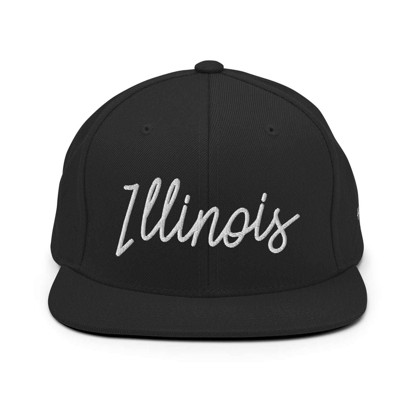 Illinois Retro Script 6 Panel Snapback Hat