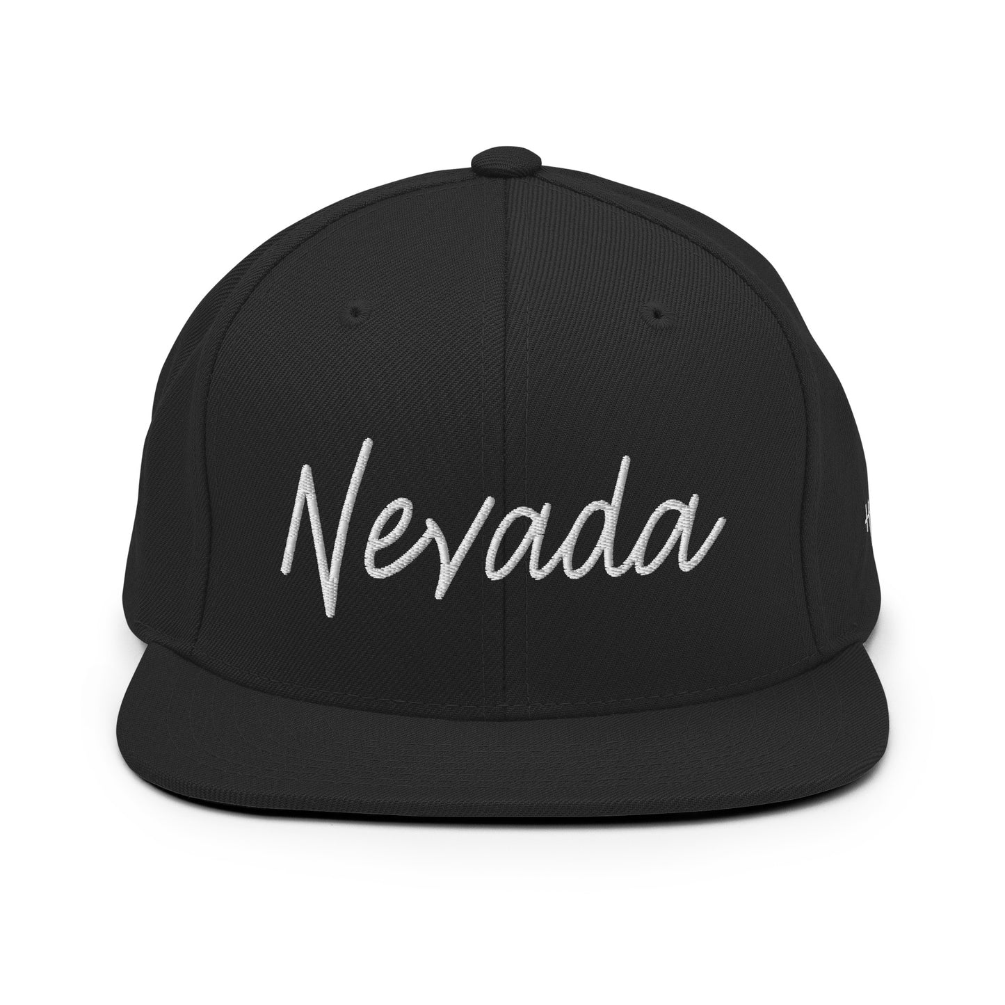 Nevada Retro Script 6 Panel Snapback Hat