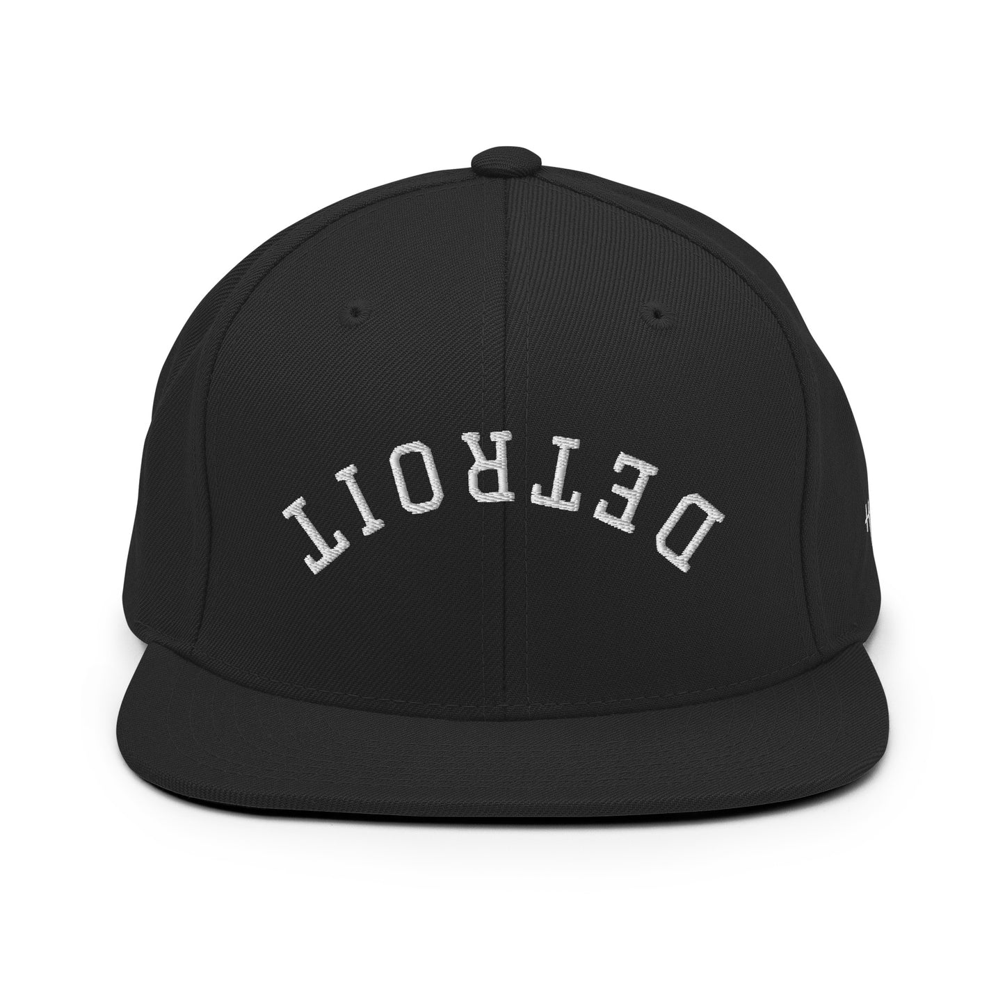 Detroit Upside Down Arch 6 Panel Snapback Hat
