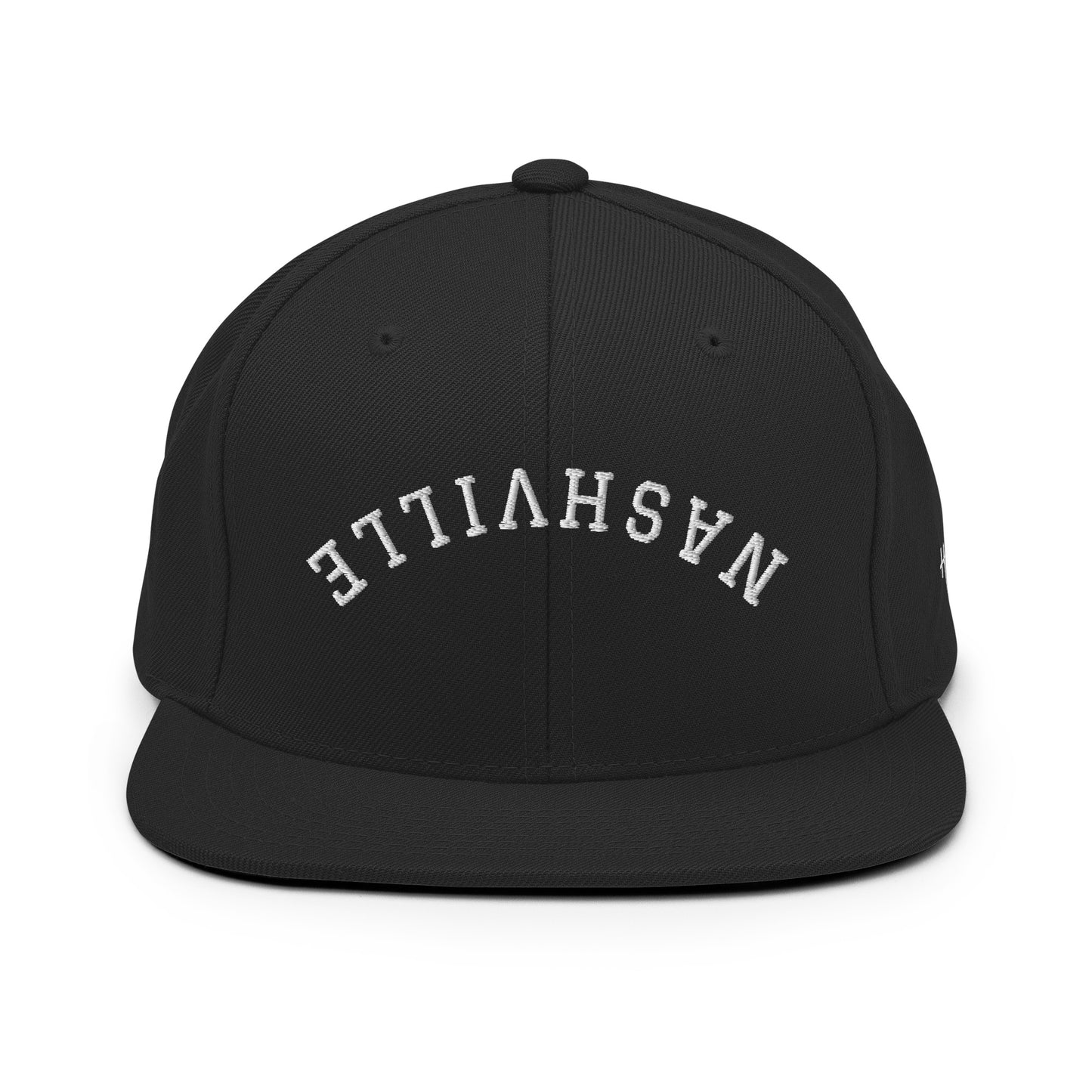 Nashville Upside Down Arch 6 Panel Snapback Hat