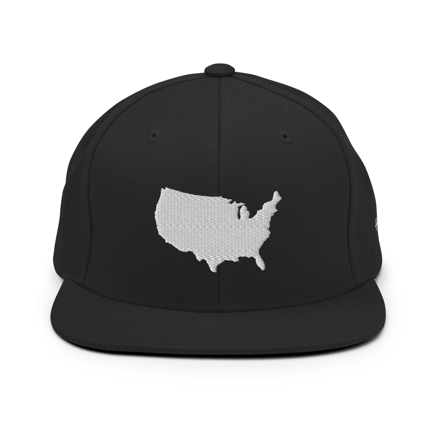United States USA Silhouette 6 Panel Snapback Hat