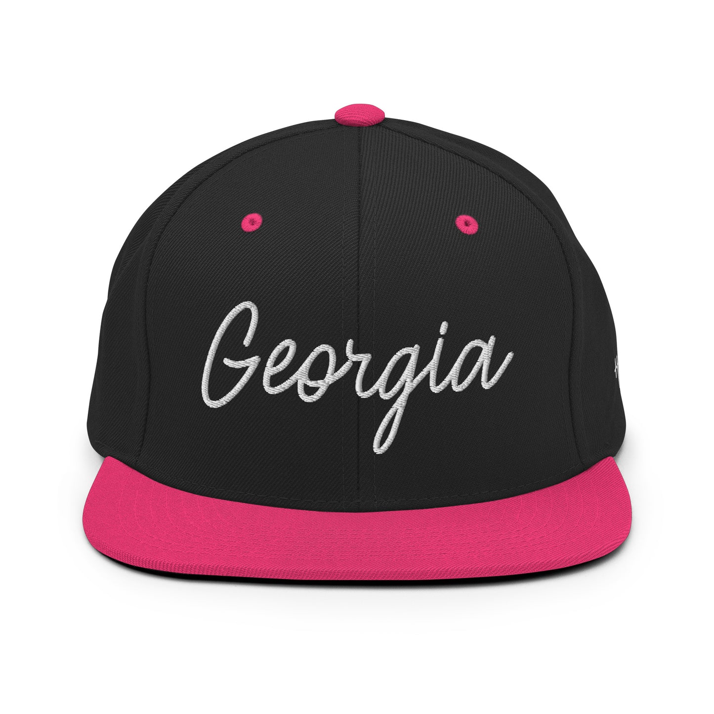 Georgia Retro Script 6 Panel Snapback Hat