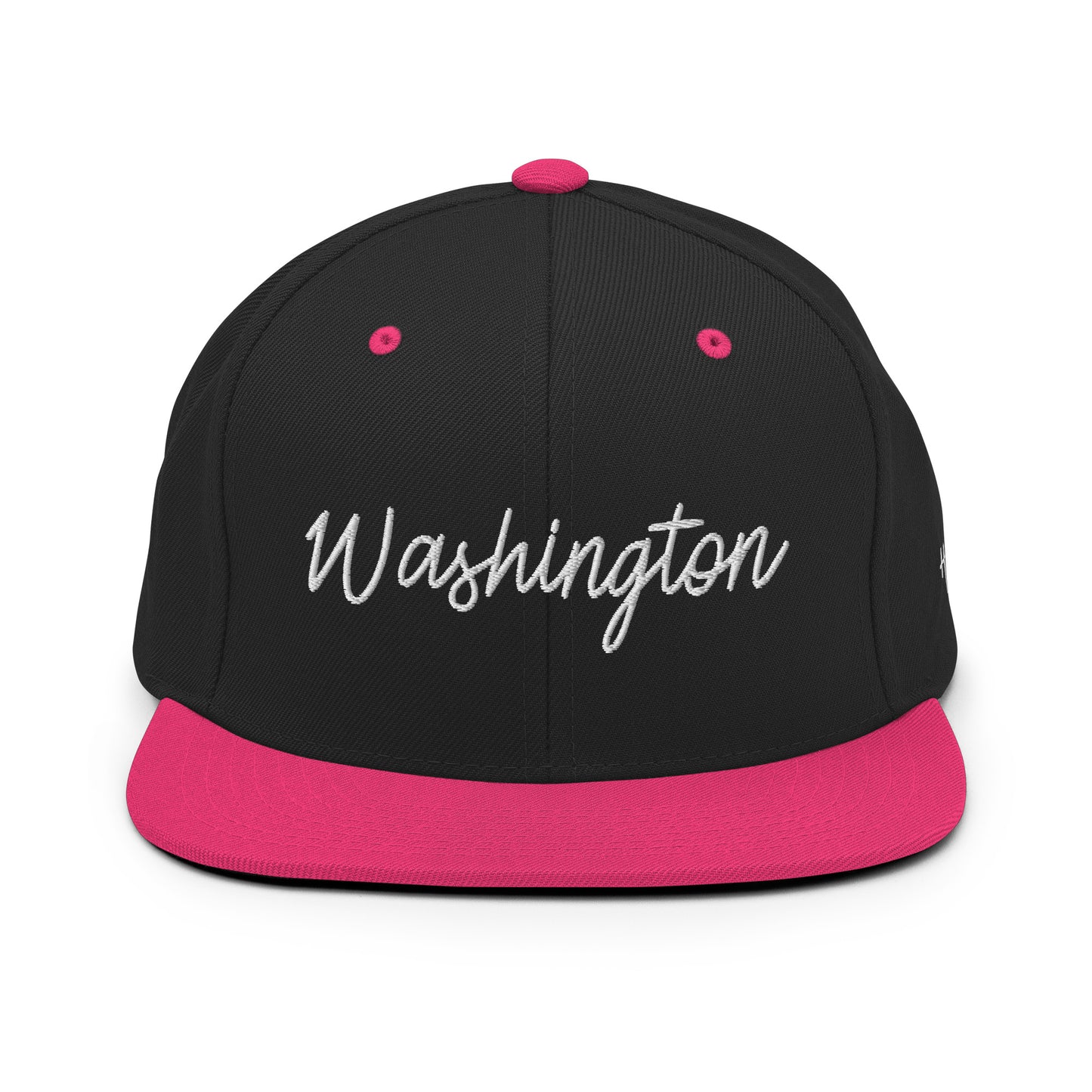 Washington Retro Script 6 Panel Snapback Hat