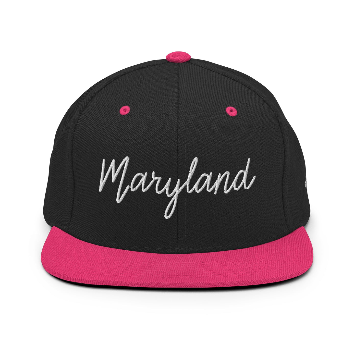 Maryland Retro Script 6 Panel Snapback Hat