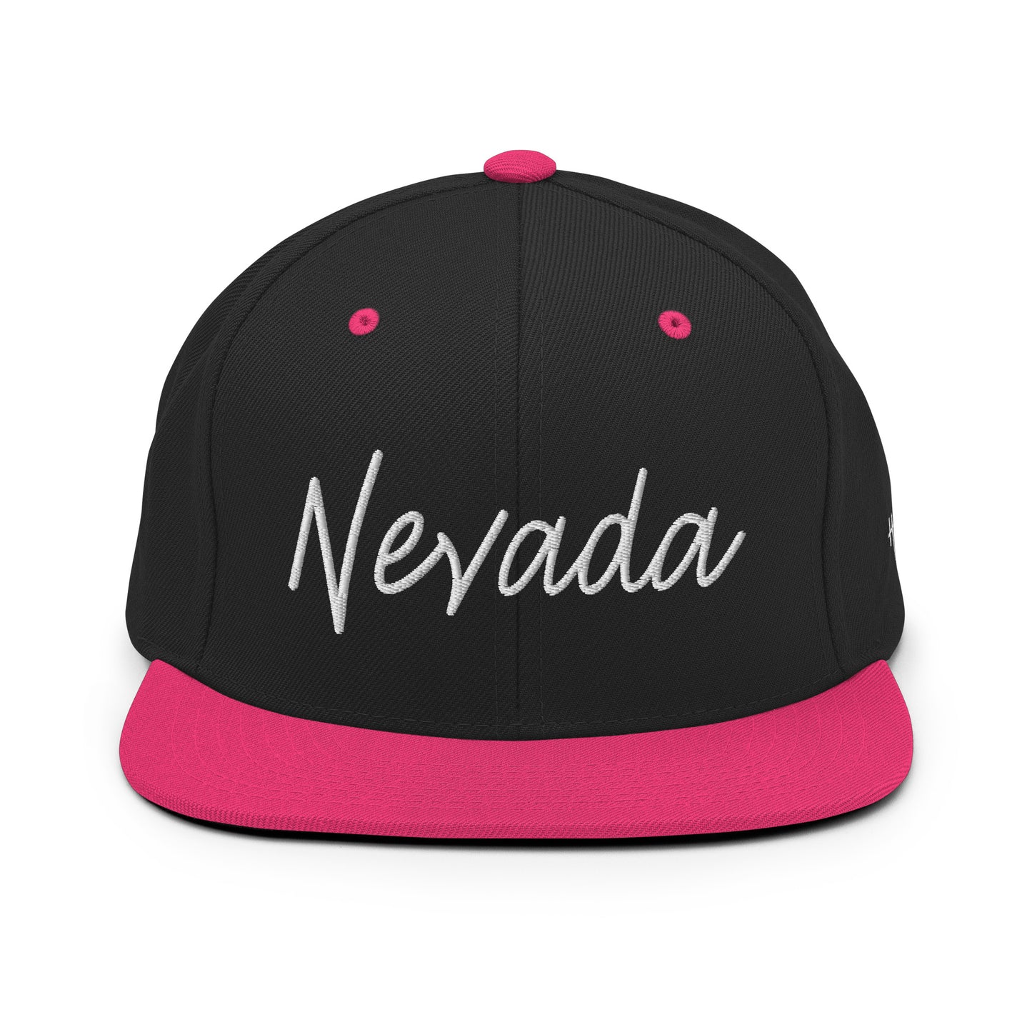 Nevada Retro Script 6 Panel Snapback Hat
