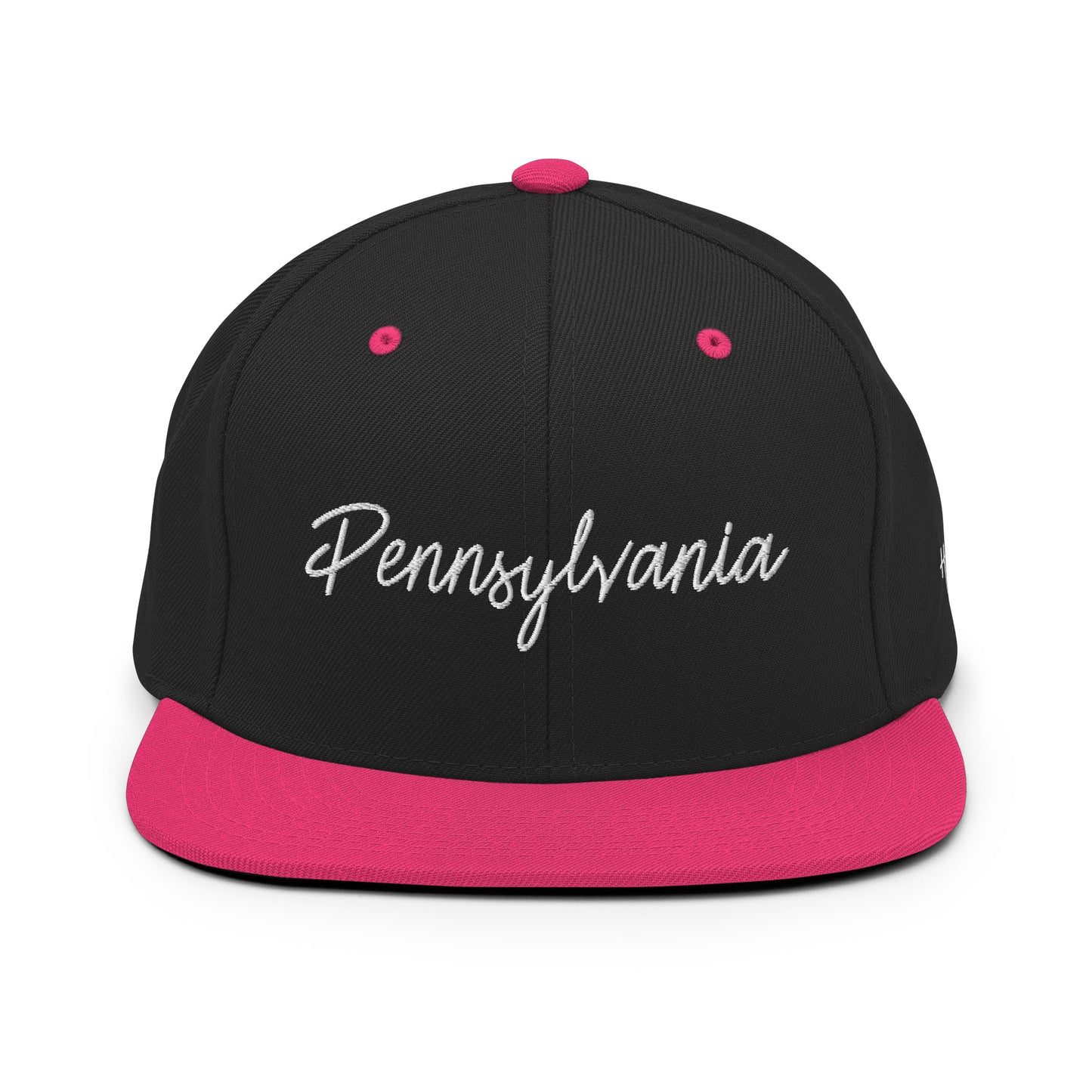 Pennsylvania Retro Script 6 Panel Snapback Hat