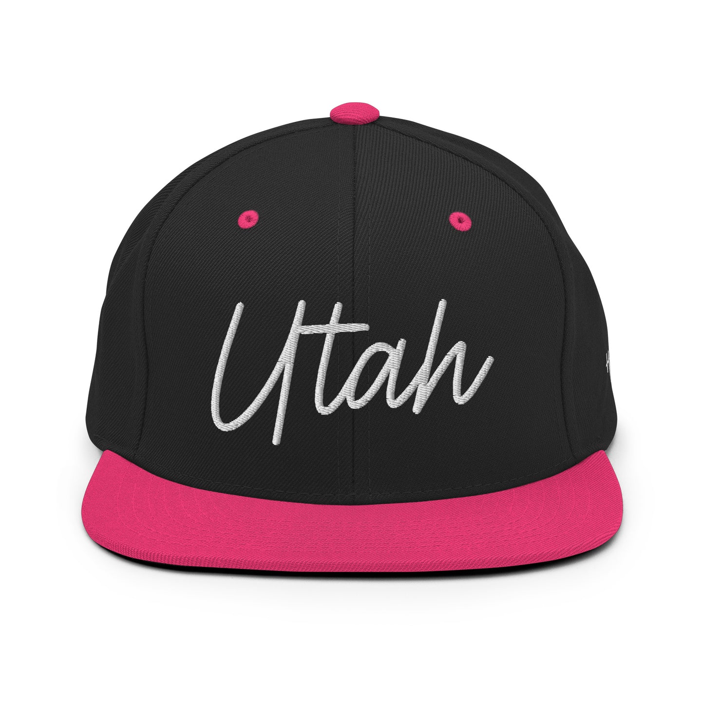 Utah Retro Script 6 Panel Snapback Hat