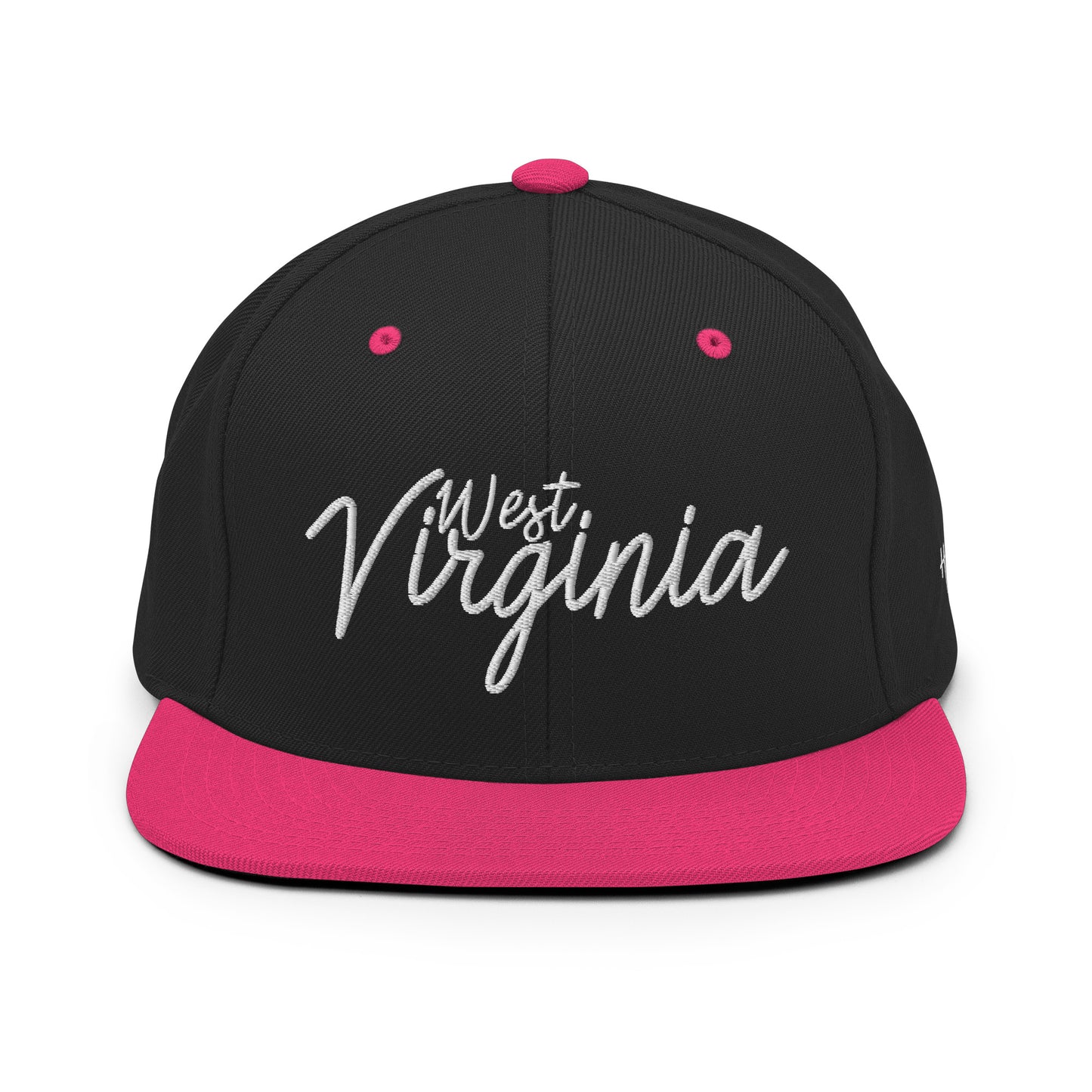 West Virginia Retro Script 6 Panel Snapback Hat