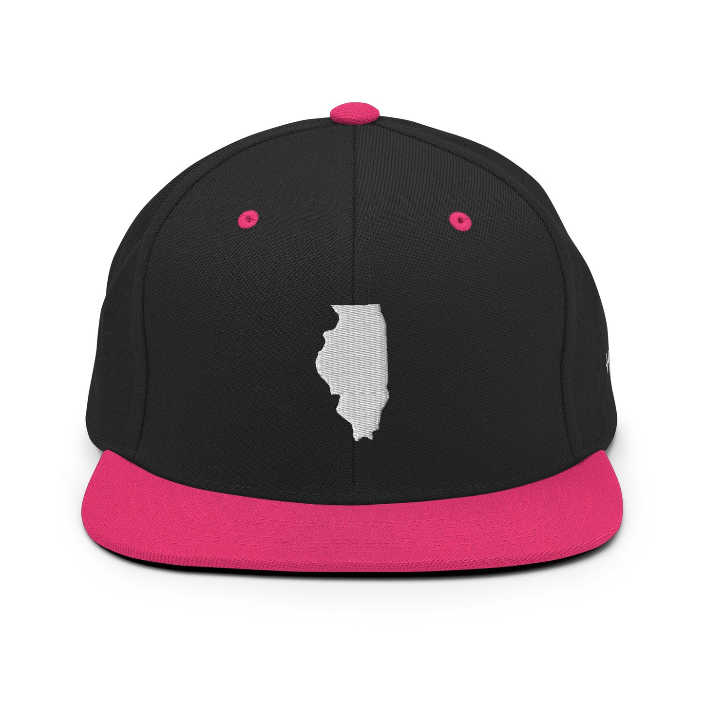 Illinois State Silhouette 6 Panel Snapback Hat