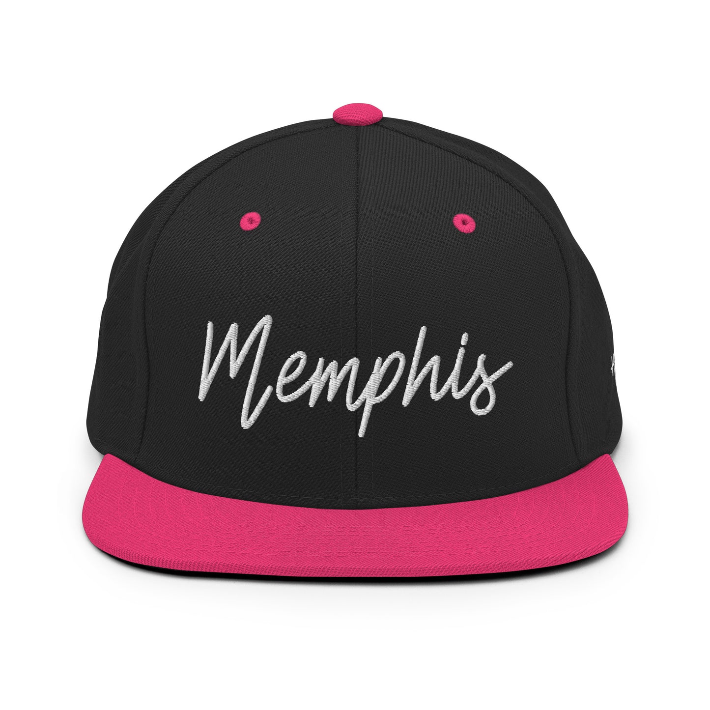 Memphis Retro Script 6 Panel Snapback Hat