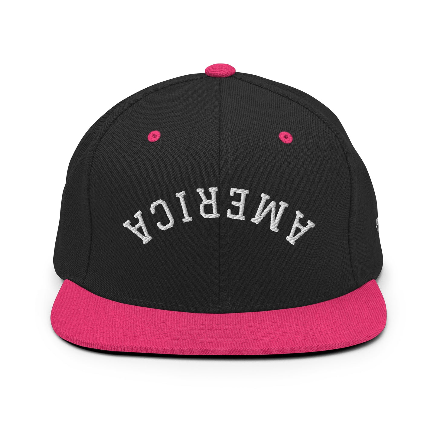 United States USA "America" Upside Down Arch 6 Panel Snapback Hat