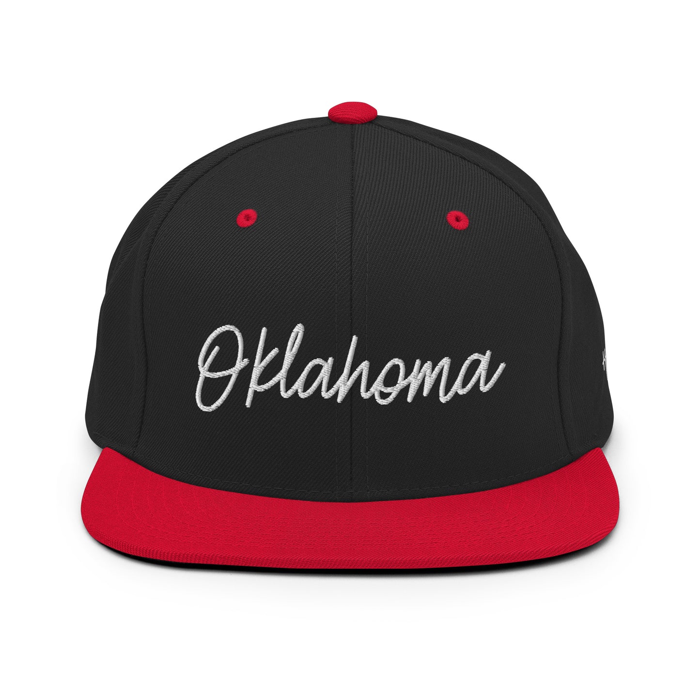 Oklahoma Retro Script 6 Panel Snapback Hat