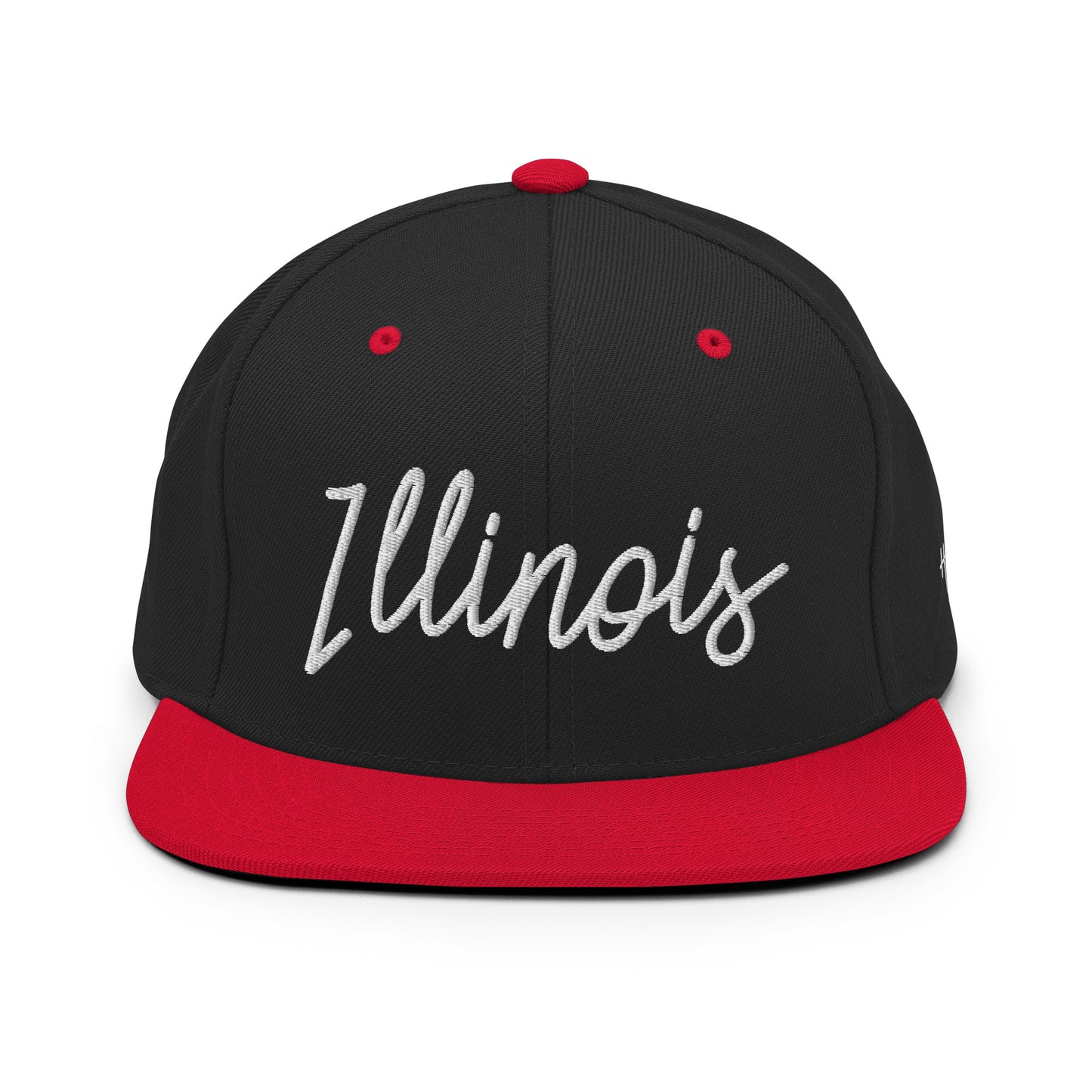 Illinois Retro Script 6 Panel Snapback Hat