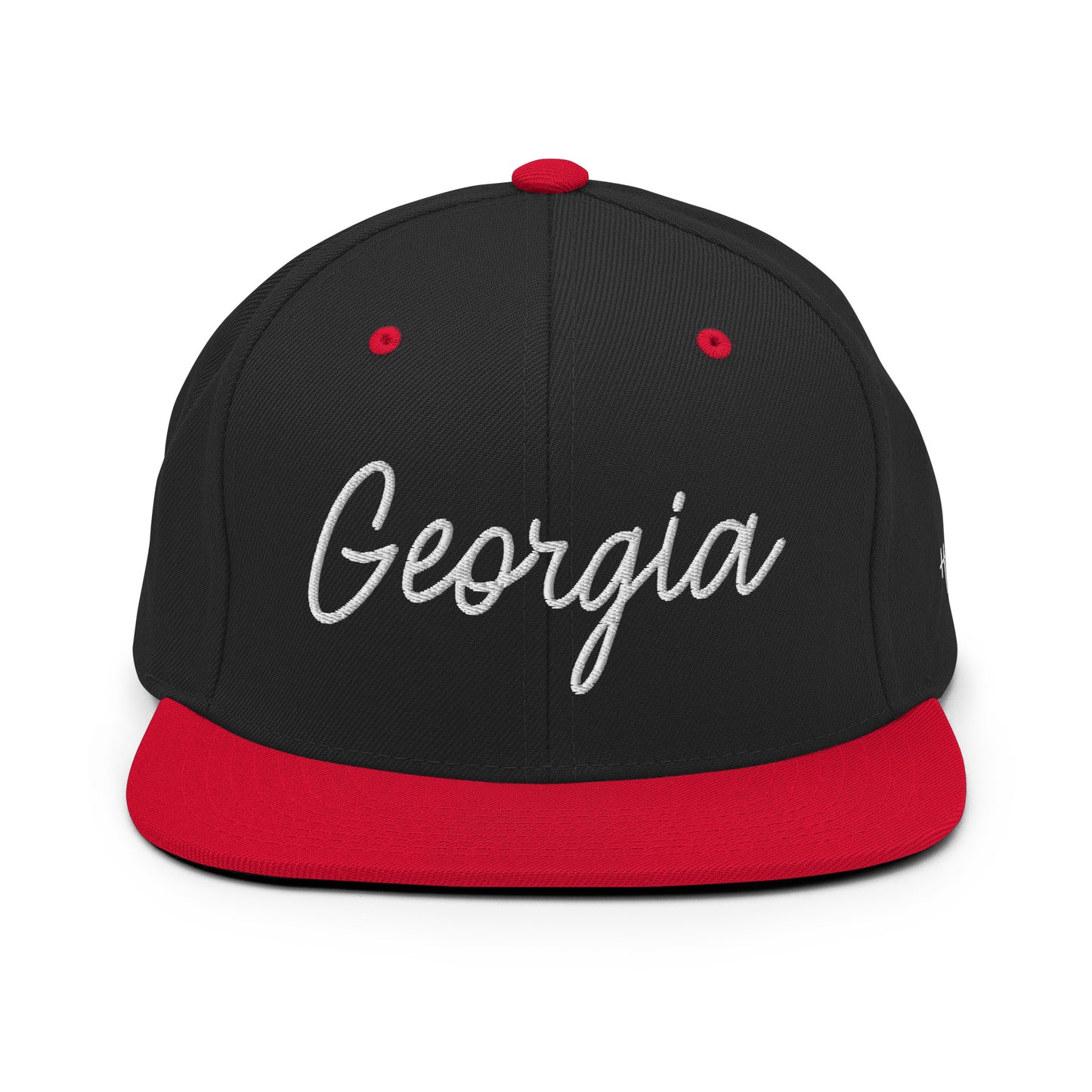 Georgia Retro Script 6 Panel Snapback Hat