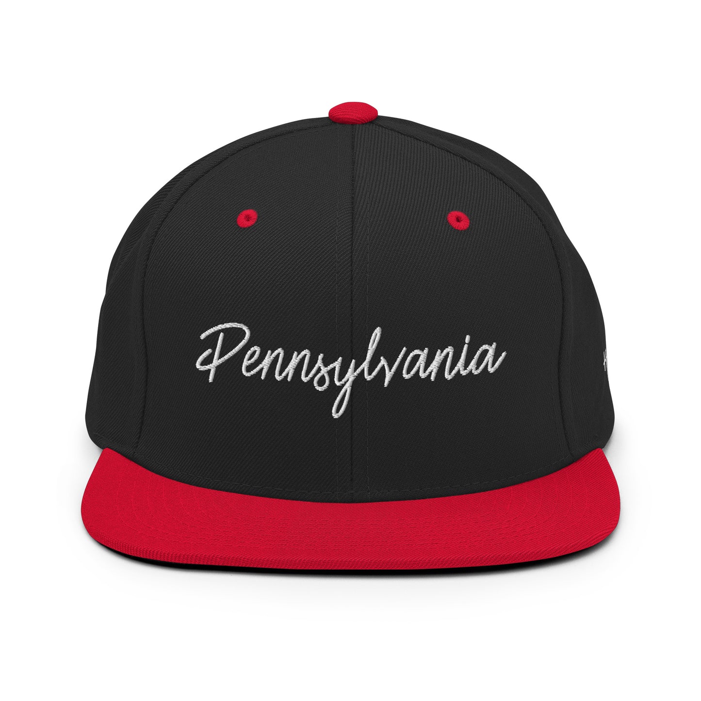 Pennsylvania Retro Script 6 Panel Snapback Hat