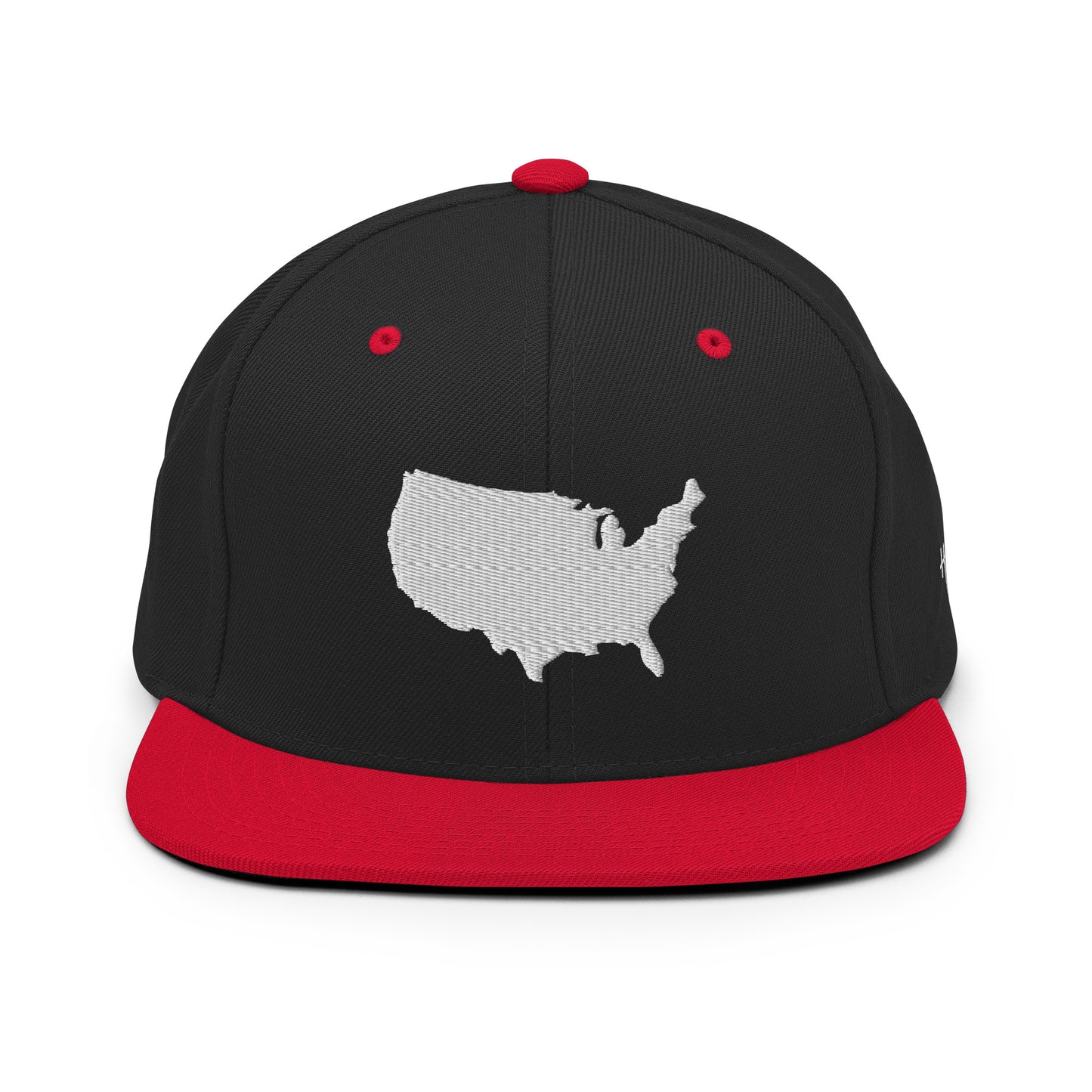 United States USA Silhouette 6 Panel Snapback Hat
