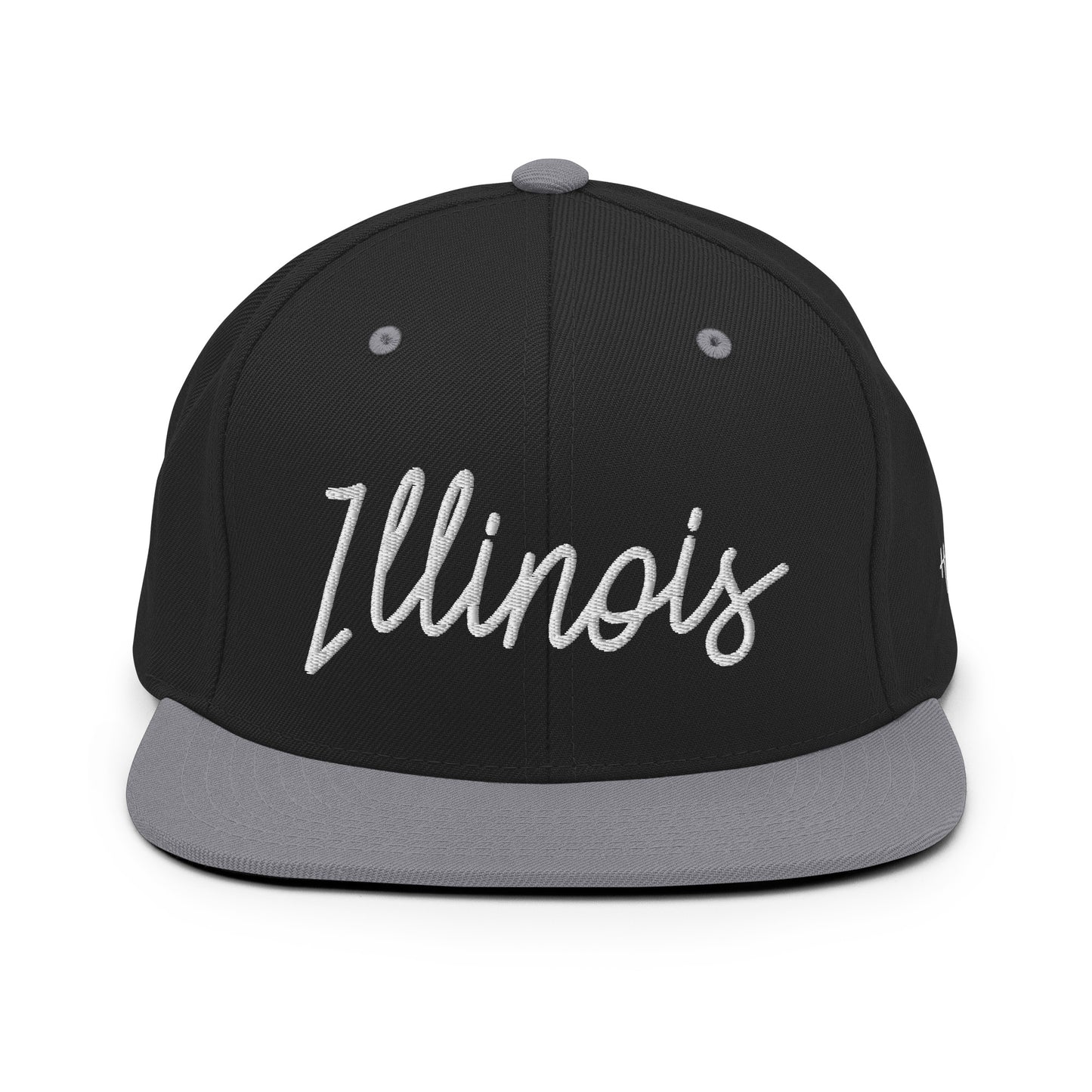 Illinois Retro Script 6 Panel Snapback Hat