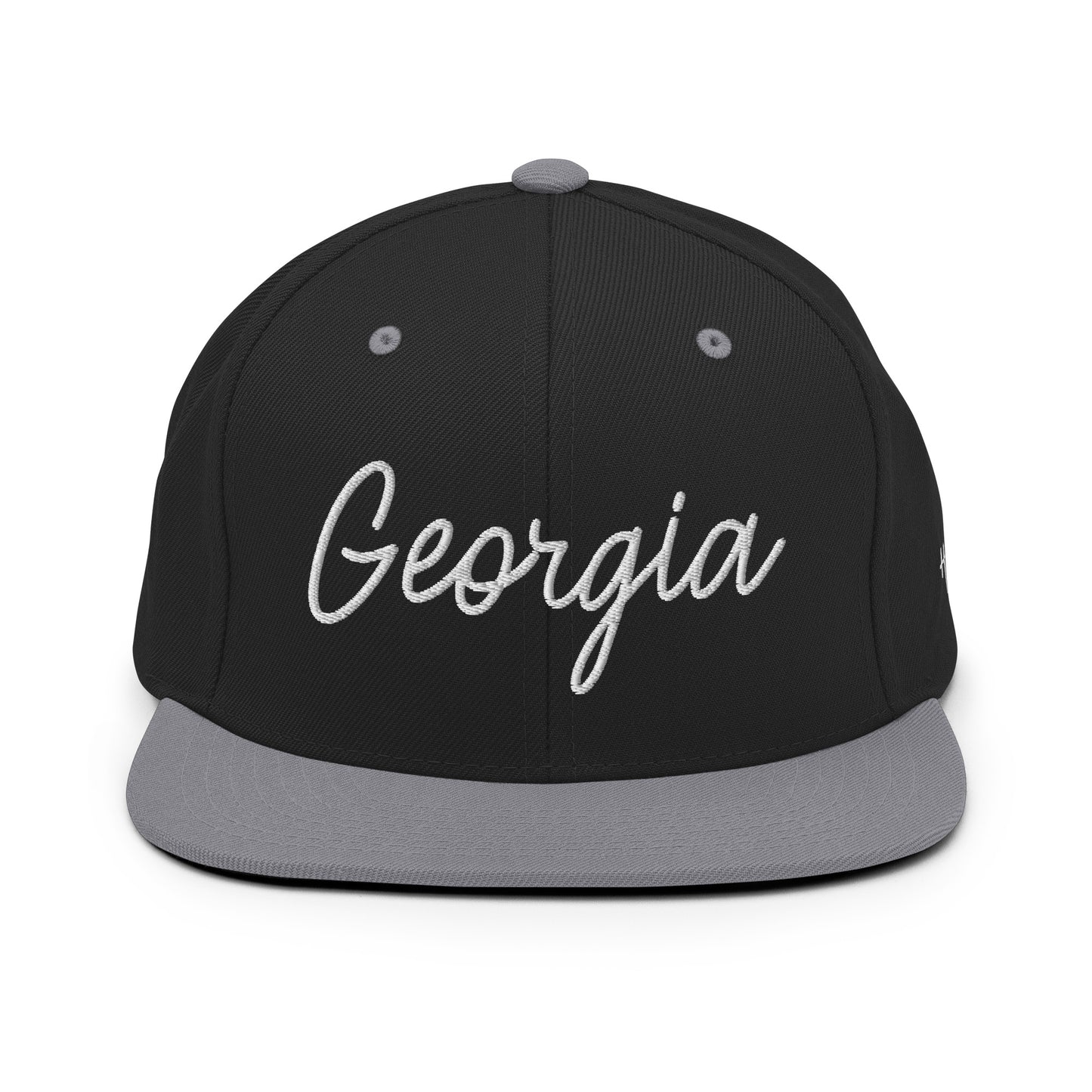 Georgia Retro Script 6 Panel Snapback Hat