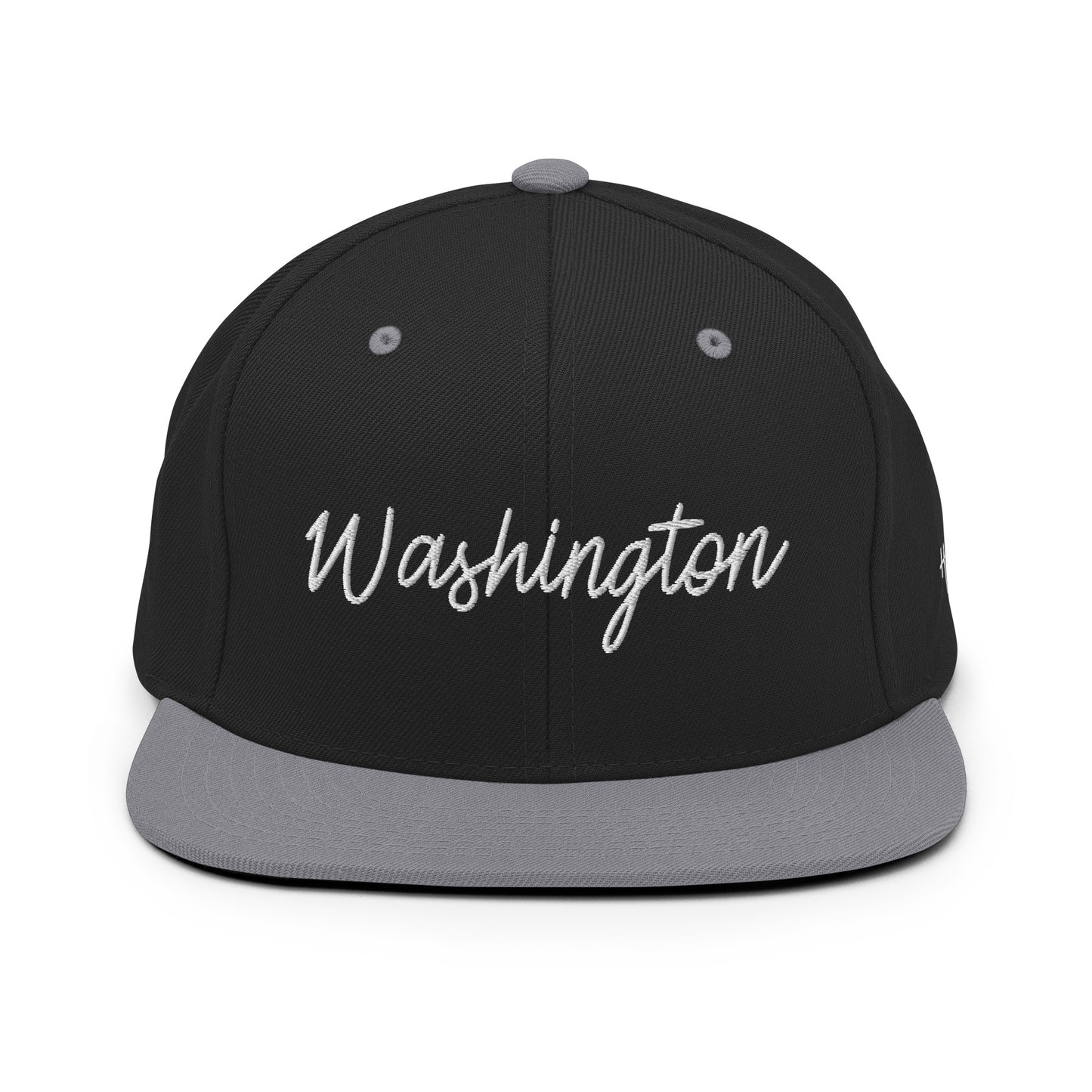 Washington Retro Script 6 Panel Snapback Hat