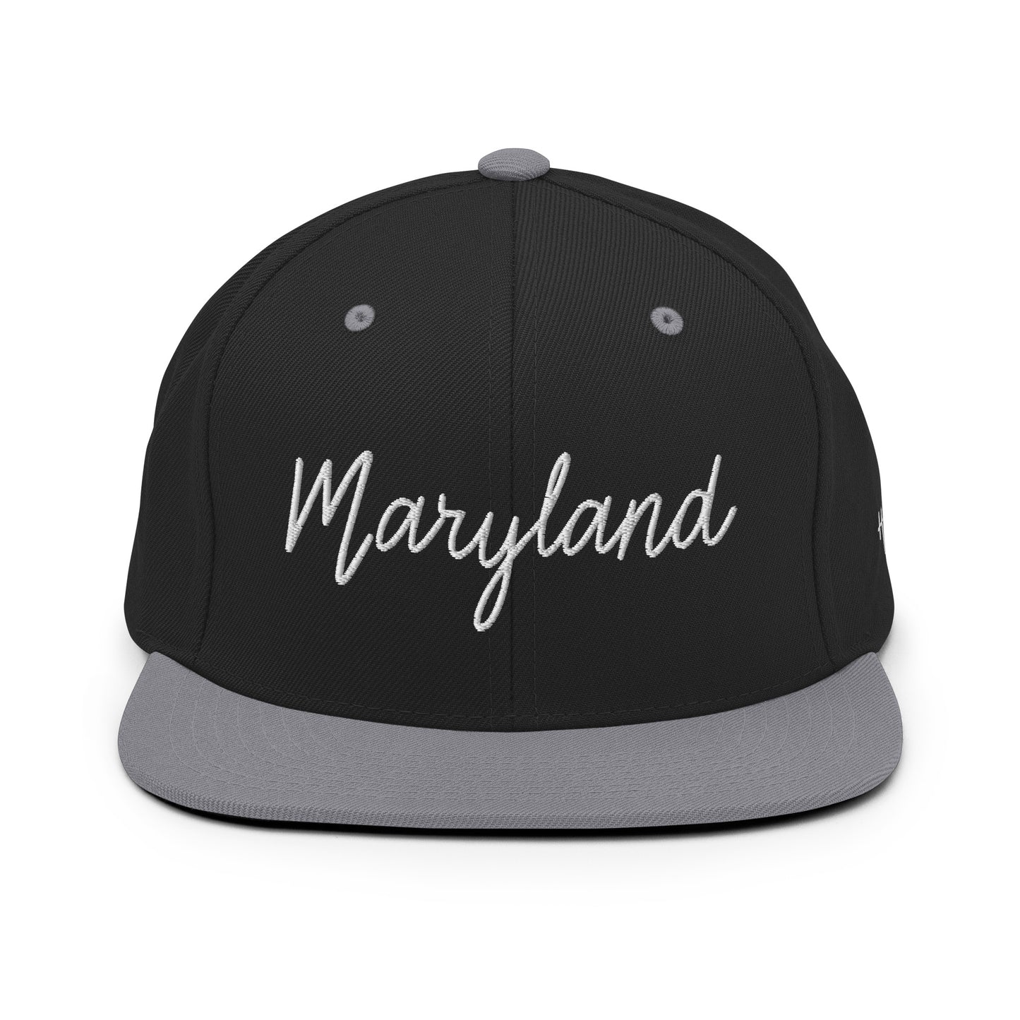 Maryland Retro Script 6 Panel Snapback Hat