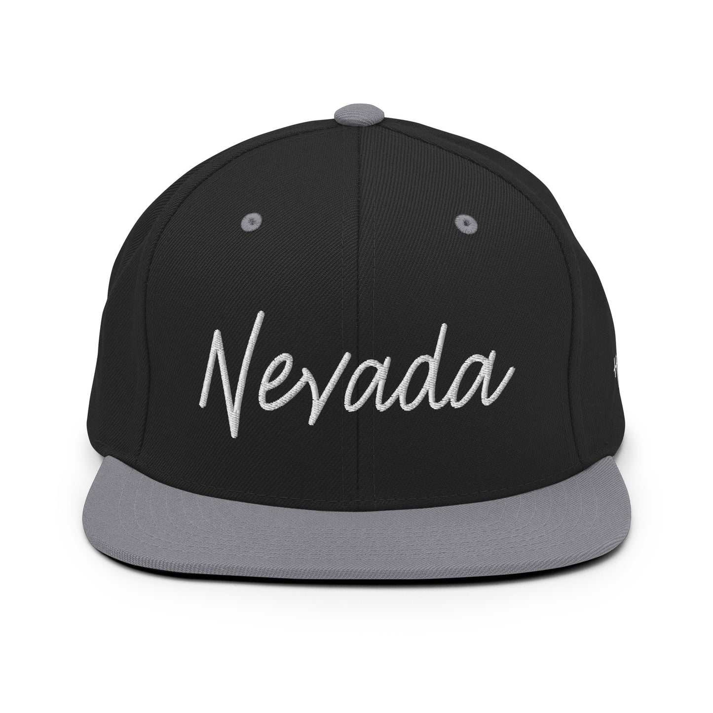 Nevada Retro Script 6 Panel Snapback Hat