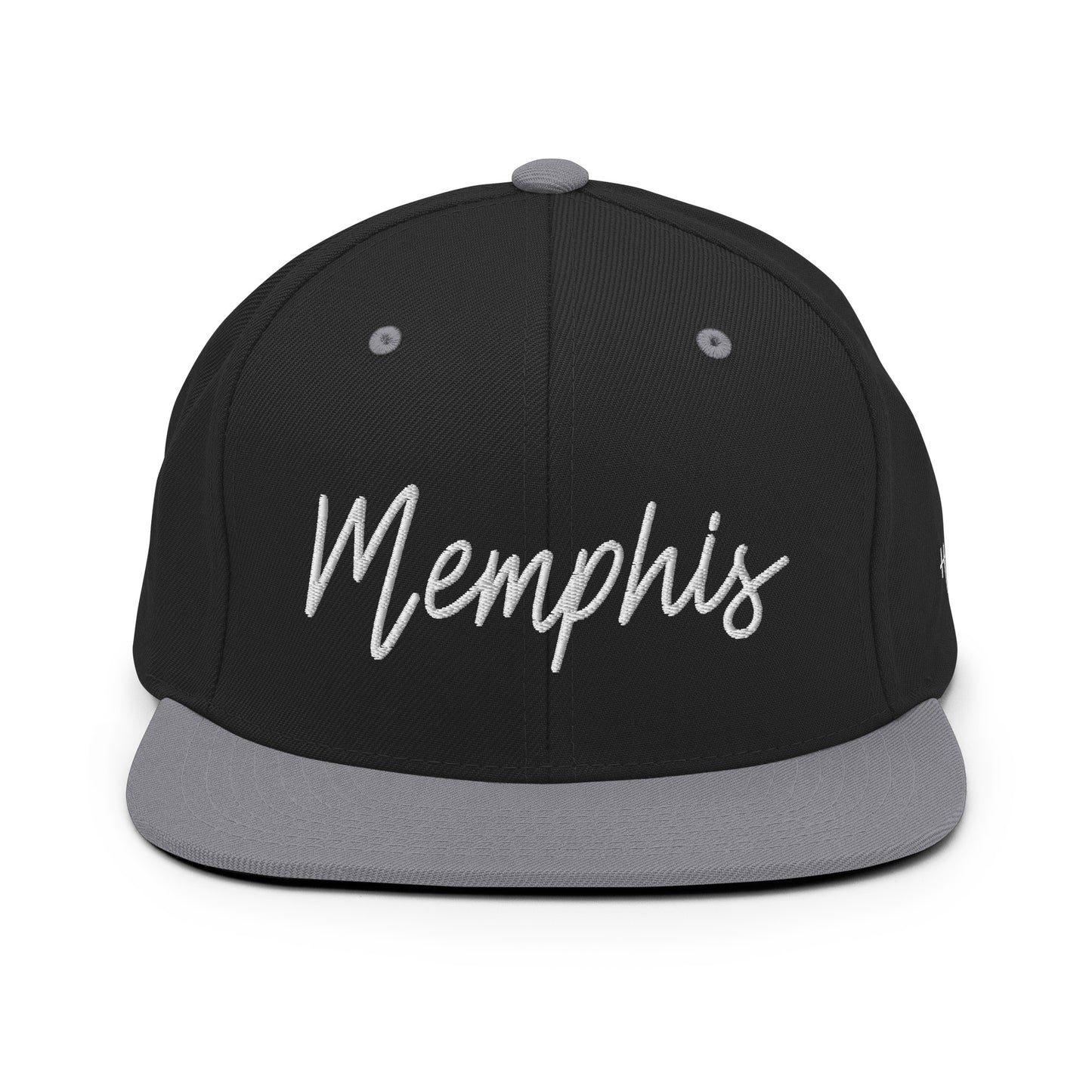 Memphis Retro Script 6 Panel Snapback Hat