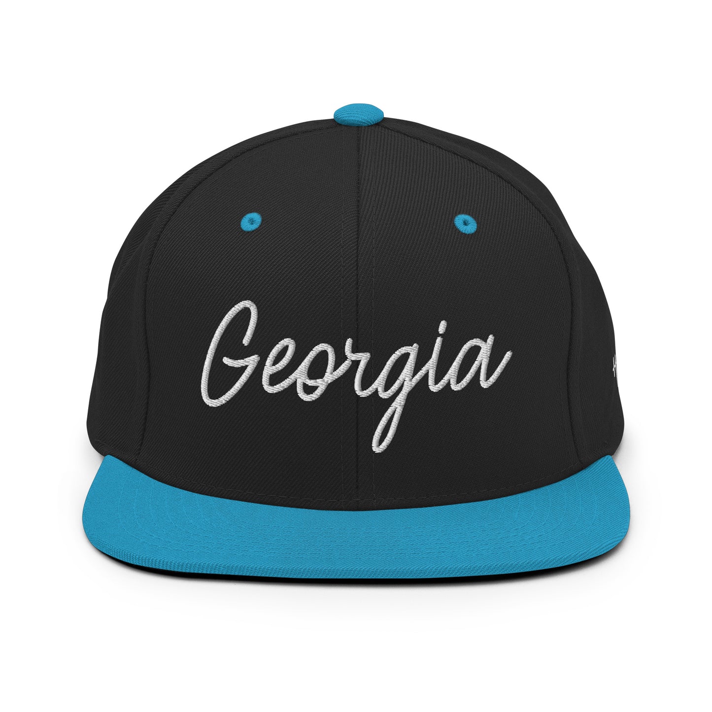 Georgia Retro Script 6 Panel Snapback Hat