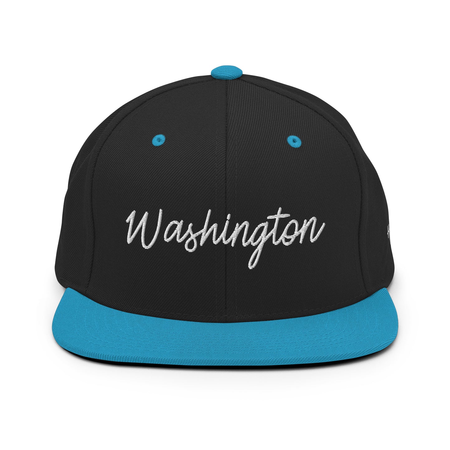 Washington Retro Script 6 Panel Snapback Hat