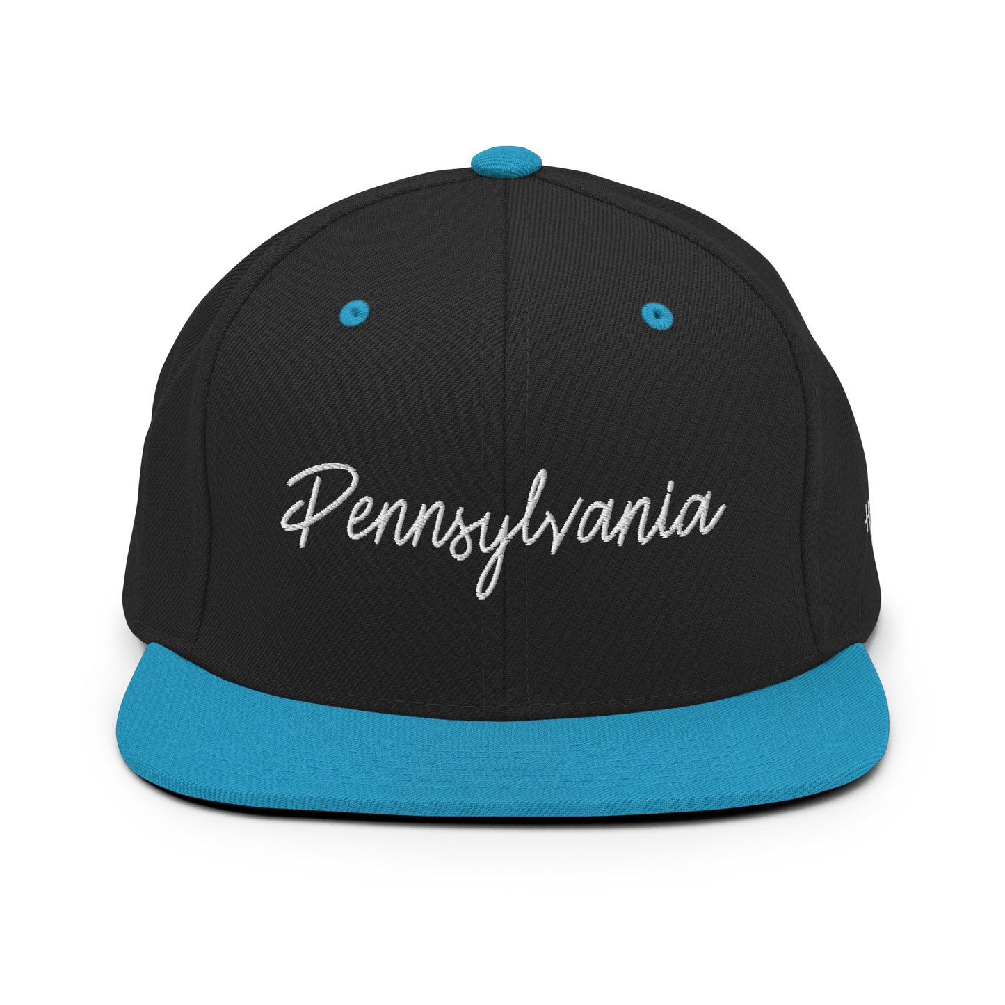 Pennsylvania Retro Script 6 Panel Snapback Hat