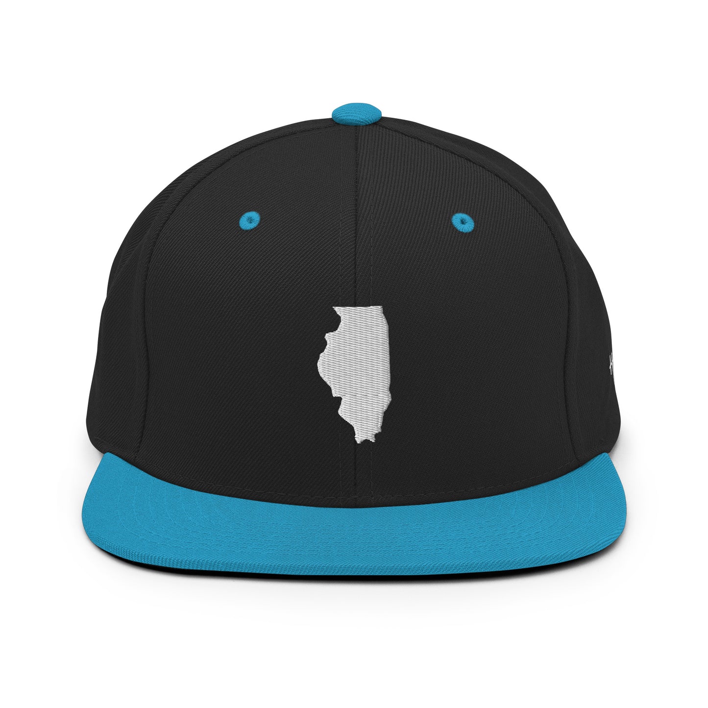 Illinois State Silhouette 6 Panel Snapback Hat