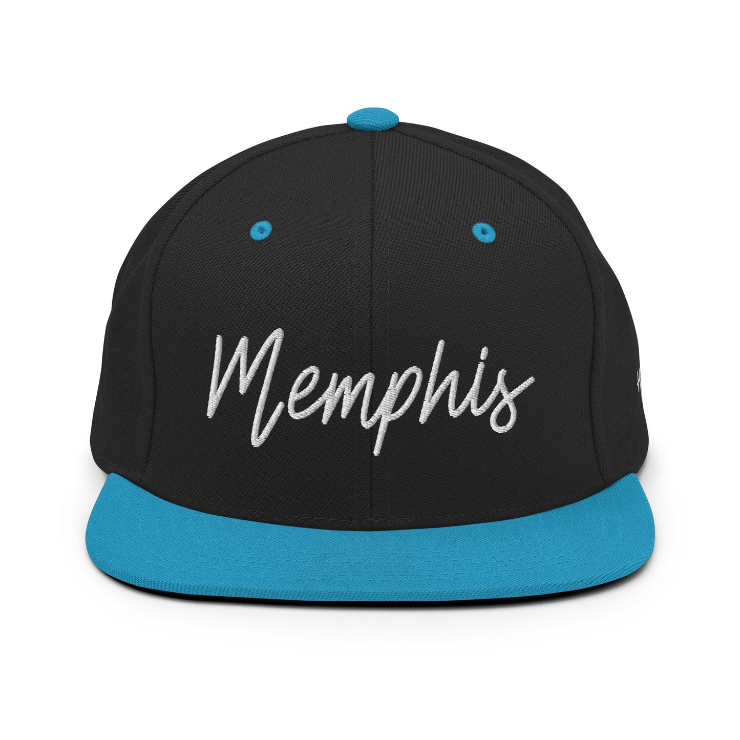Memphis Retro Script 6 Panel Snapback Hat