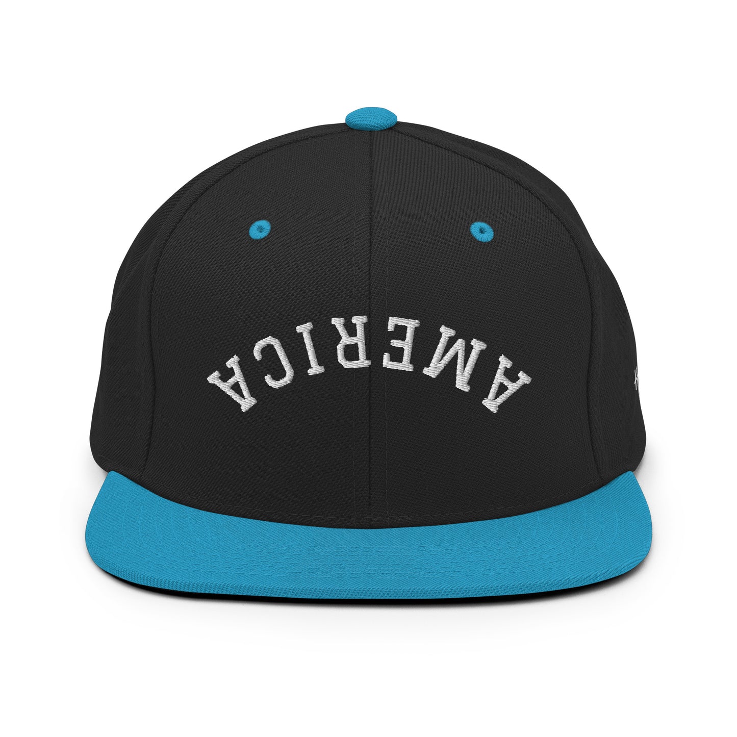 United States USA "America" Upside Down Arch 6 Panel Snapback Hat