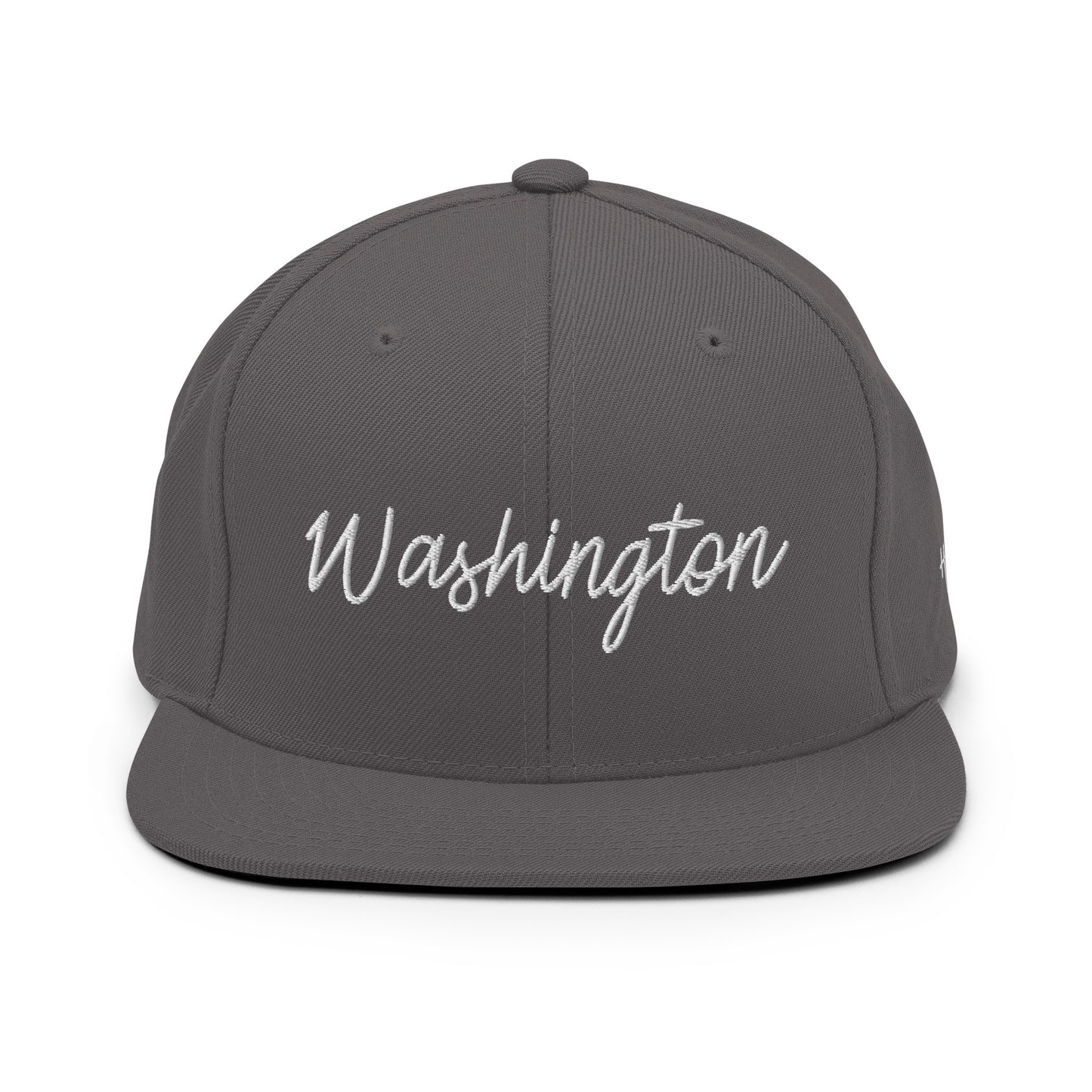 Washington Retro Script 6 Panel Snapback Hat