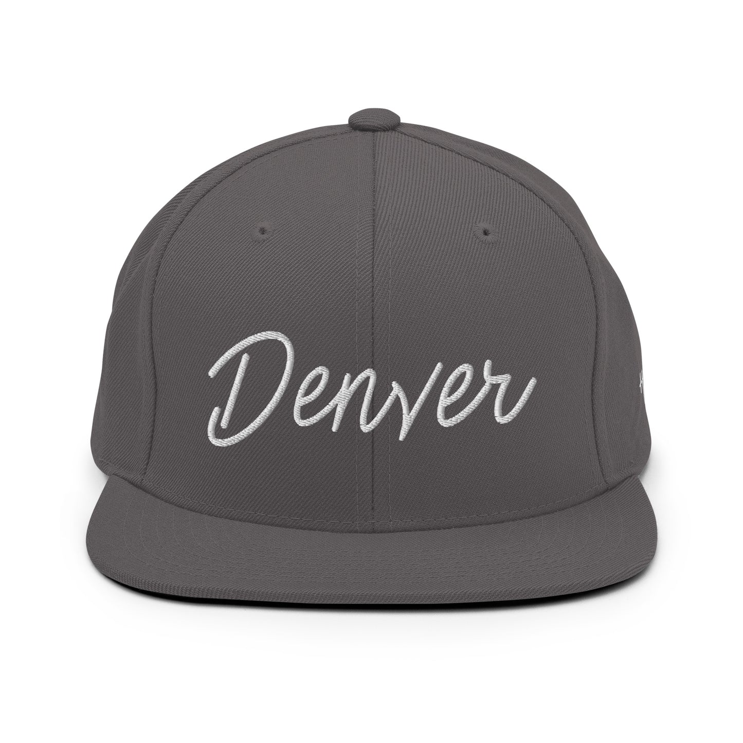 Denver Retro Script 6 Panel Snapback Hat