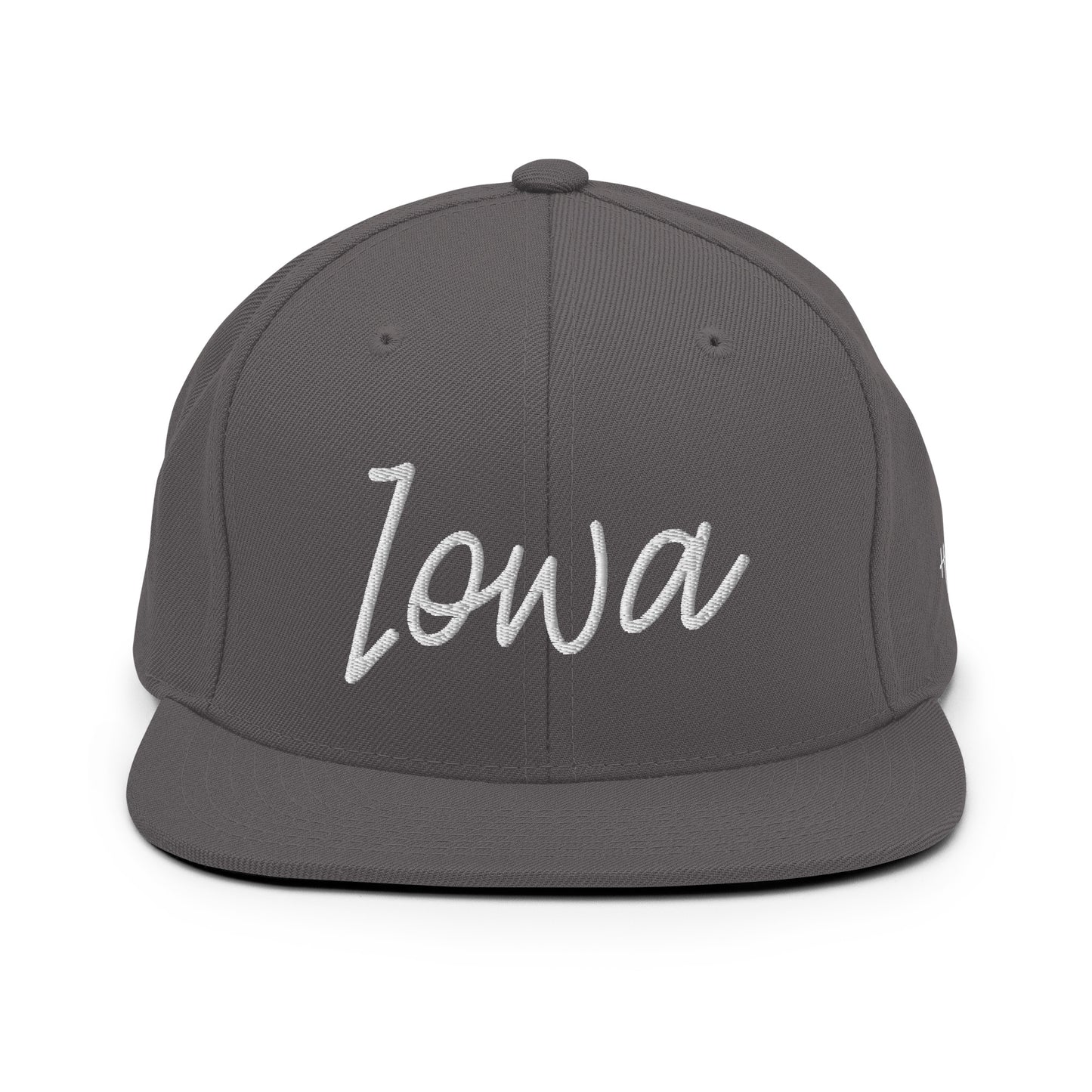 Iowa Retro Script 6 Panel Snapback Hat