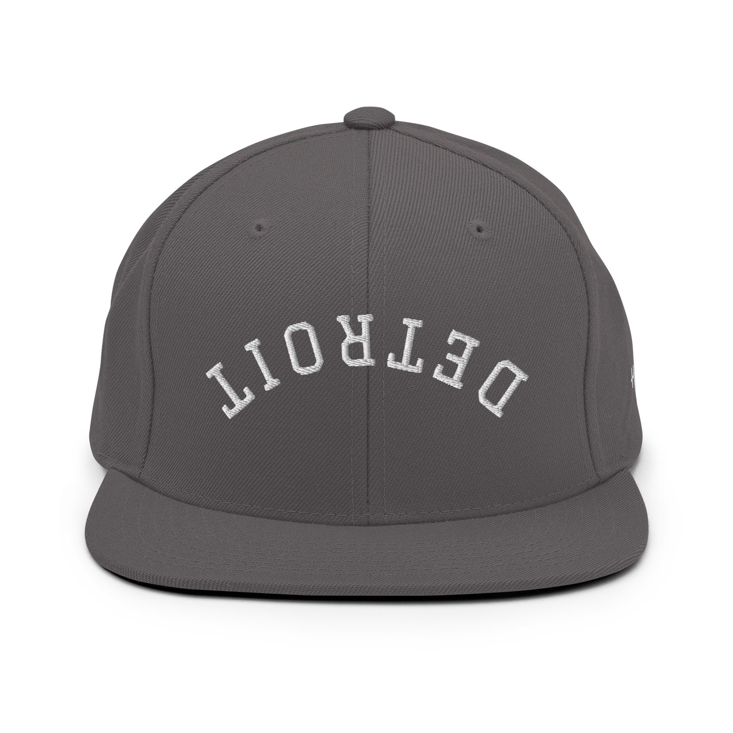 Detroit Upside Down Arch 6 Panel Snapback Hat
