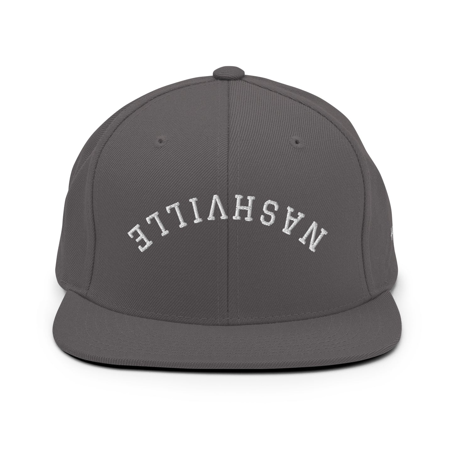 Nashville Upside Down Arch 6 Panel Snapback Hat
