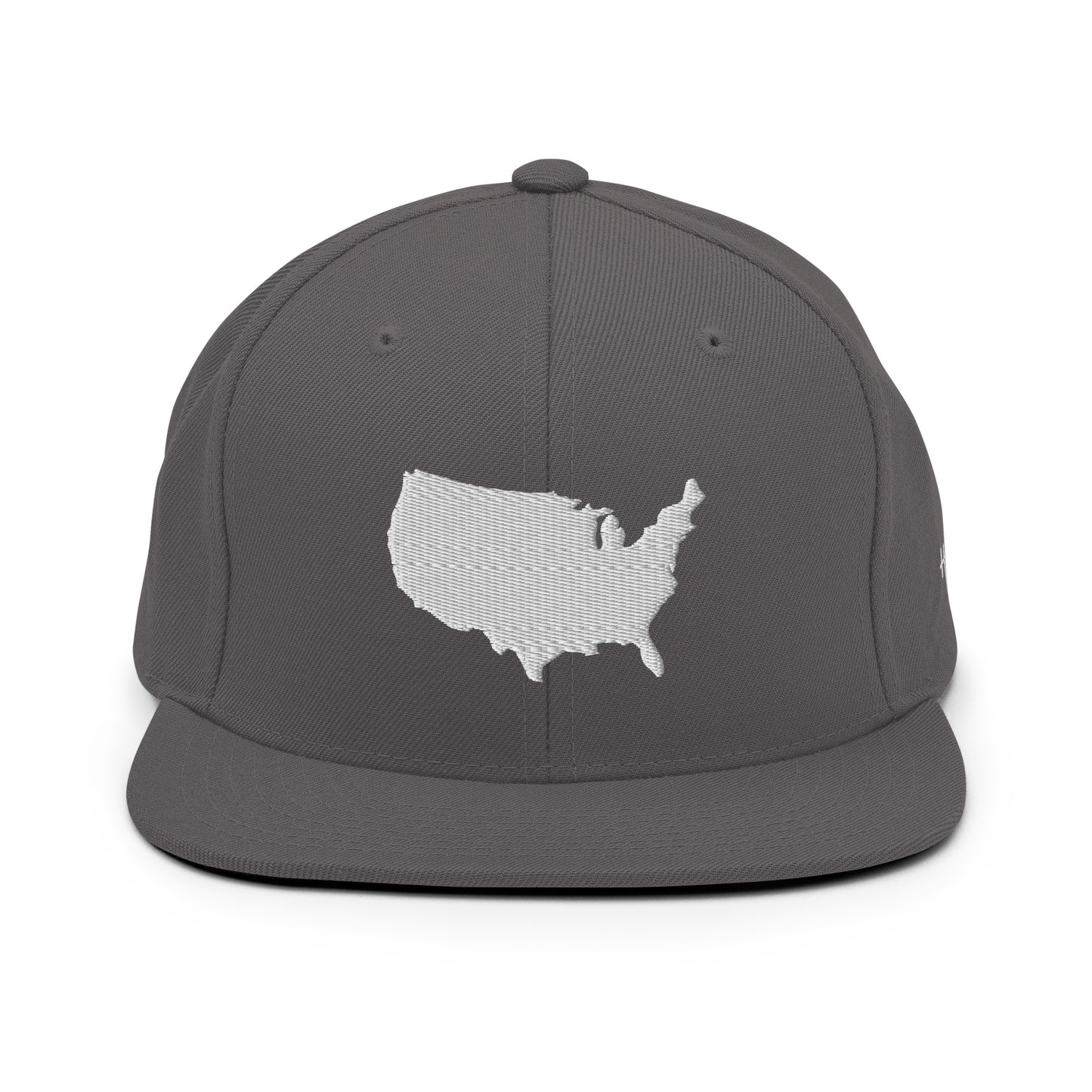 United States USA Silhouette 6 Panel Snapback Hat