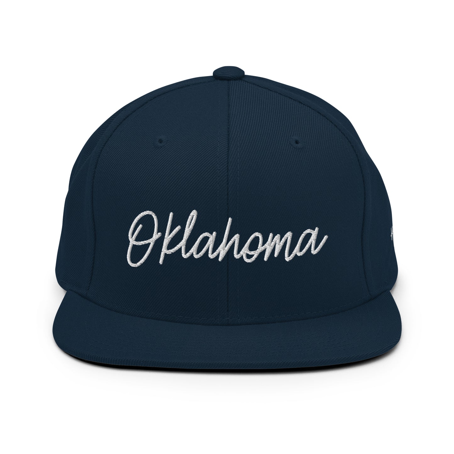 Oklahoma Retro Script 6 Panel Snapback Hat