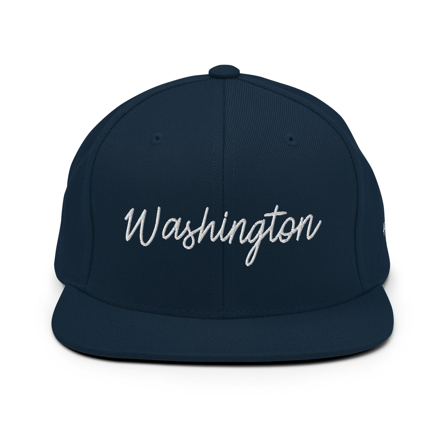 Washington Retro Script 6 Panel Snapback Hat