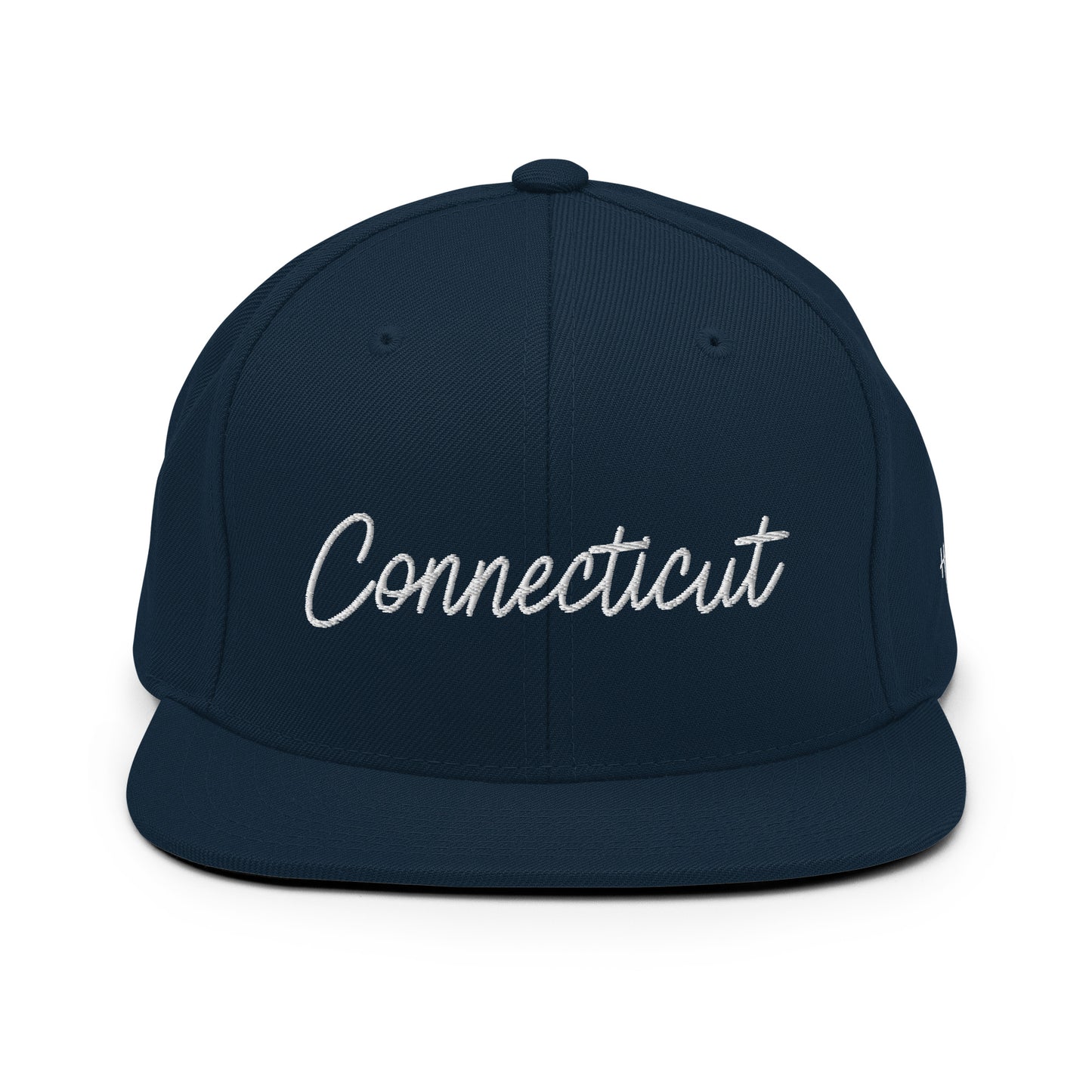 Connecticut Retro Script 6 Panel Snapback Hat